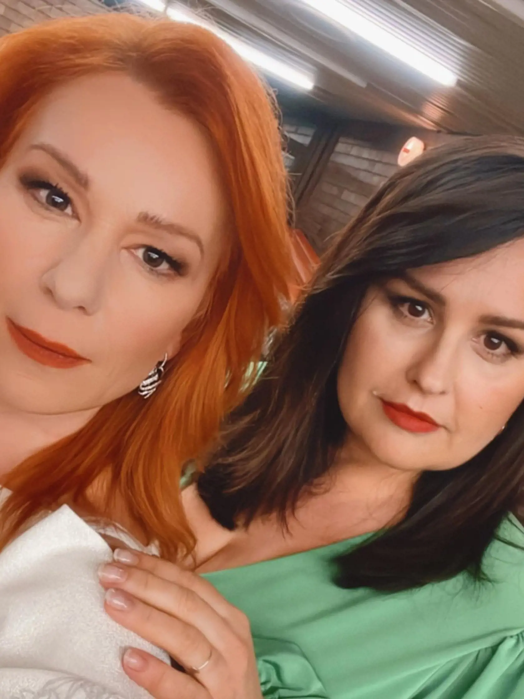Herečky Helena Krajčiová a Petra Polnišová