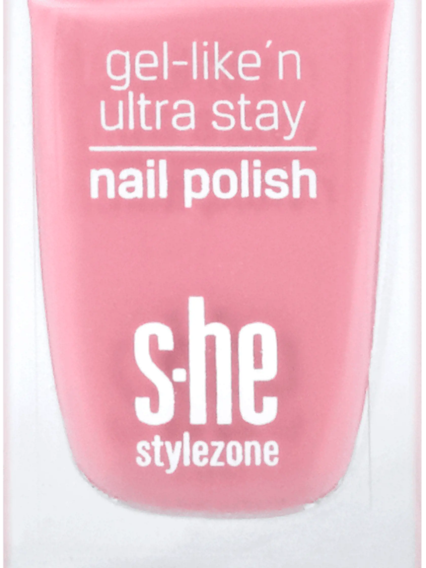 Lak na nechty s.he stylezone gel- ‑like’n ultra stay, odtieň 322/270, dm drogerie, 1,99 € (19 odtieňov)