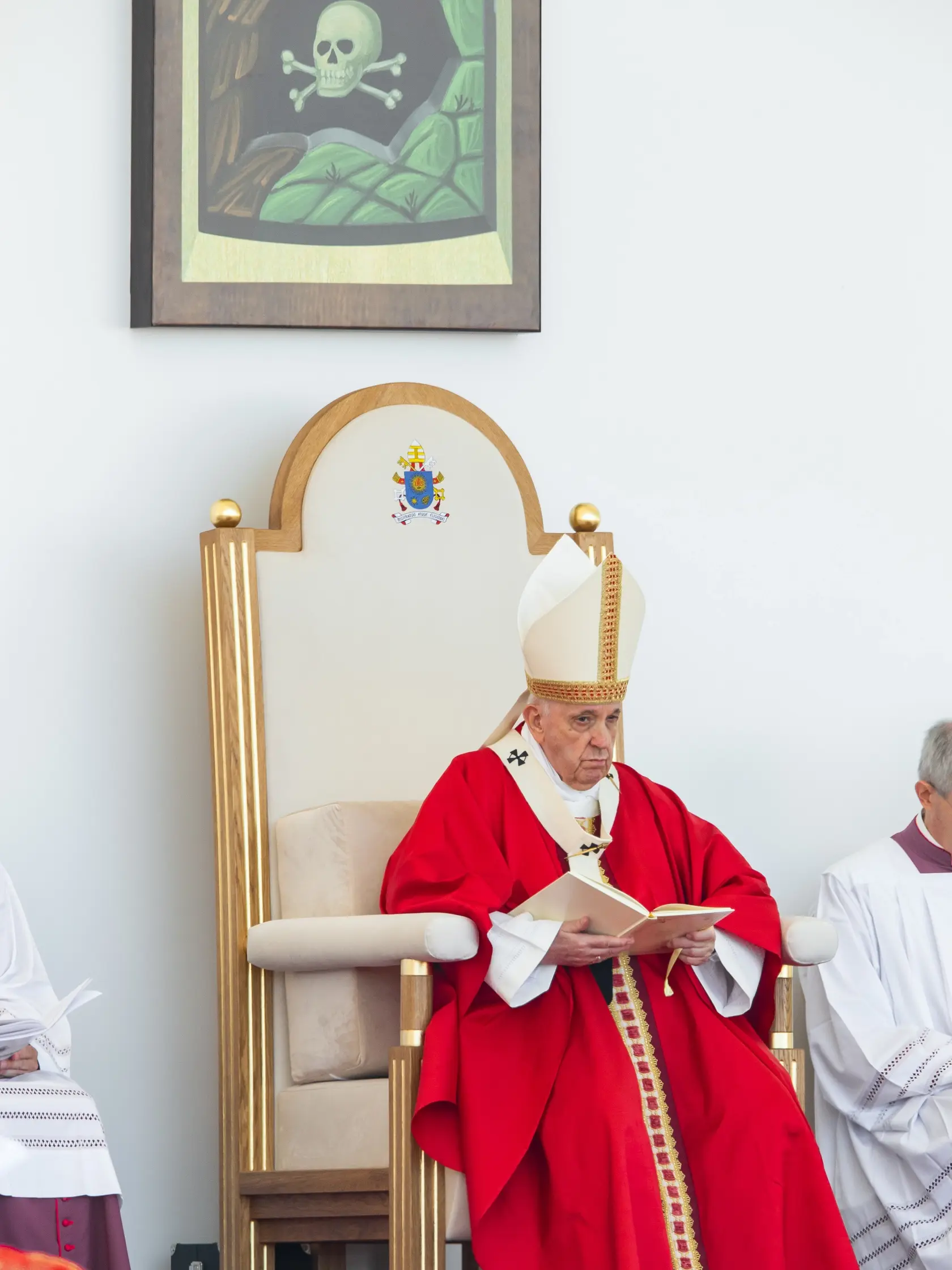 Svätá omša v Prešove za prítomnosti pápeža Františka. Na snímke pápež František.