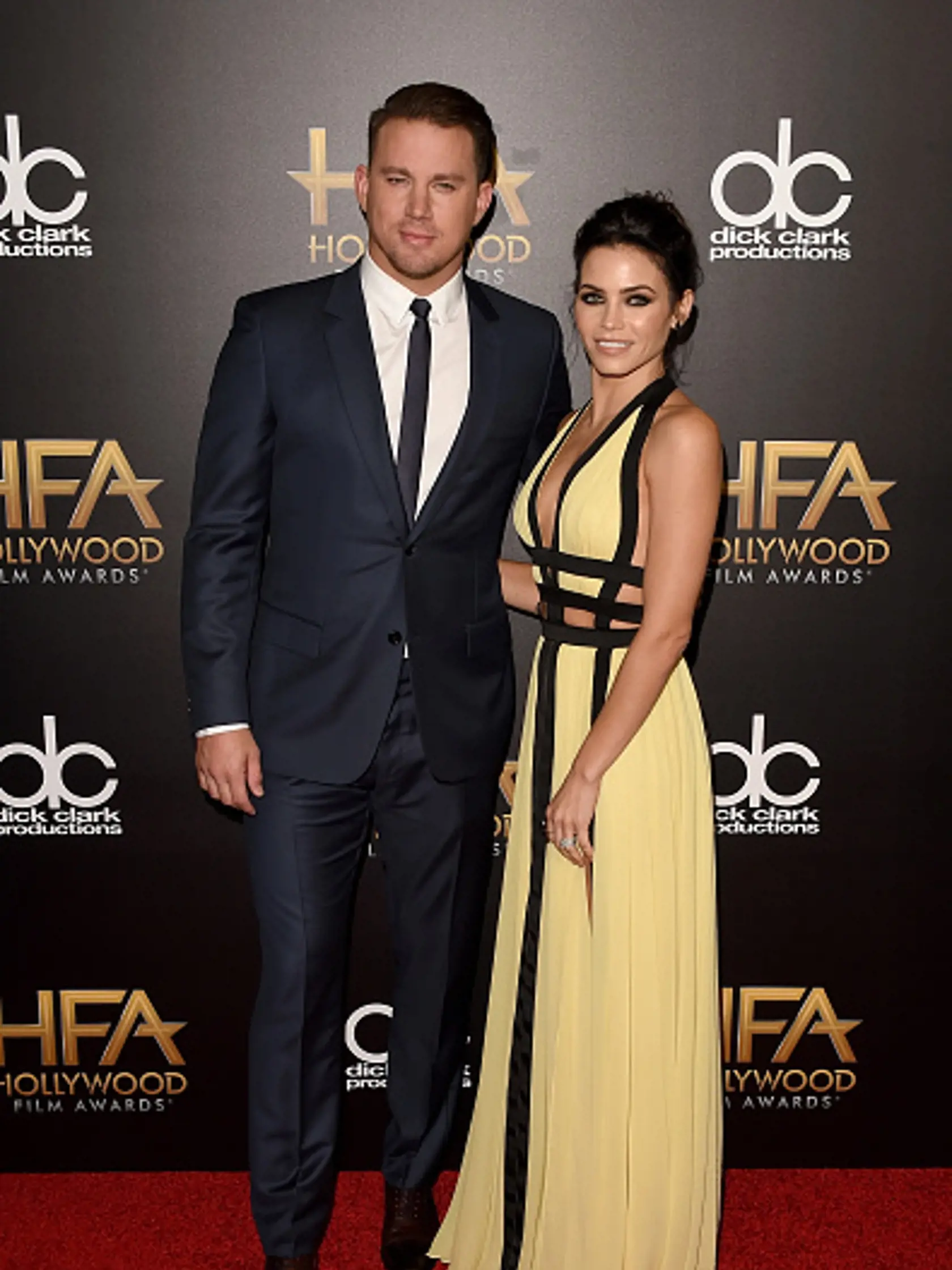 BEVERLY HILLS, CA - NOVEMBER 01:  Actors Channing Tatum (L) and Jenna Dewan Tatum attend the 19th Annual Hollywood Film Awards at The Beverly Hilton Hotel on November 1, 2015 in Beverly Hills, California.  (Photo by Jason Merritt/Getty Images)