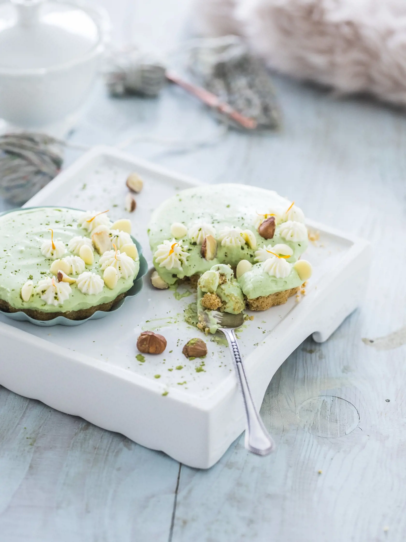 minicheesecakes s cajom matcha, najlepsi recept