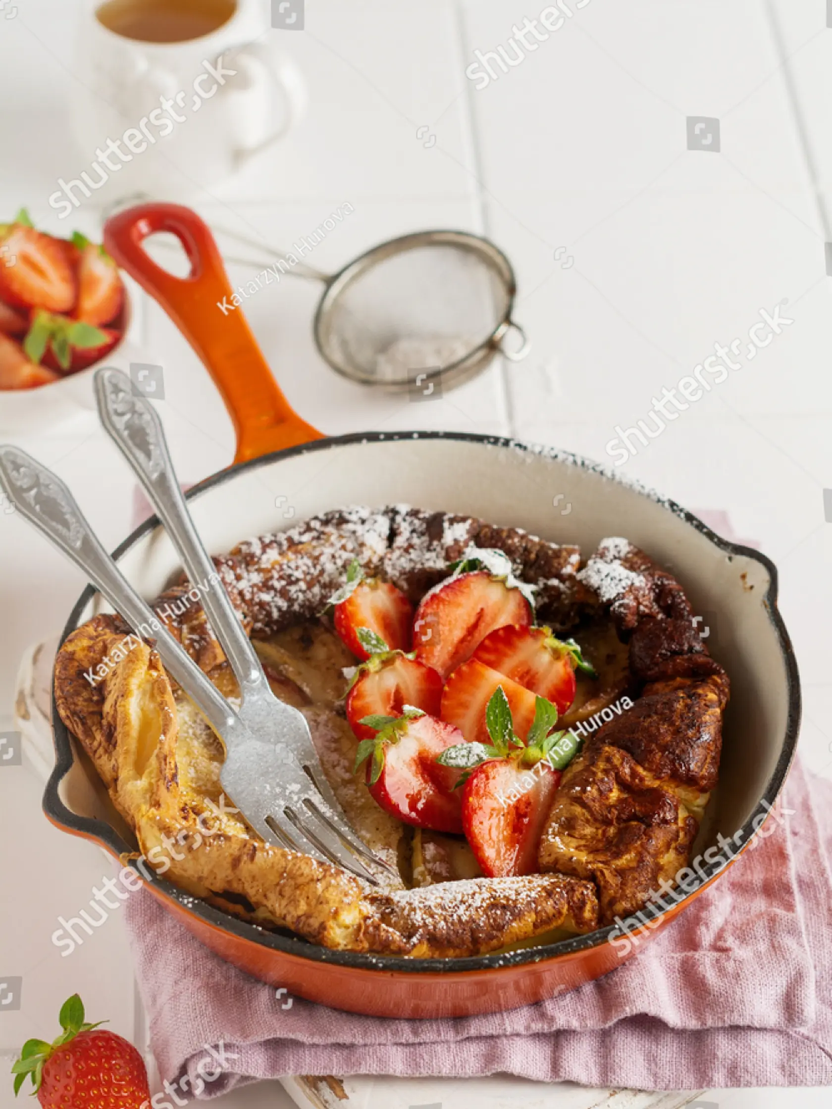 Dutch baby s jablkami