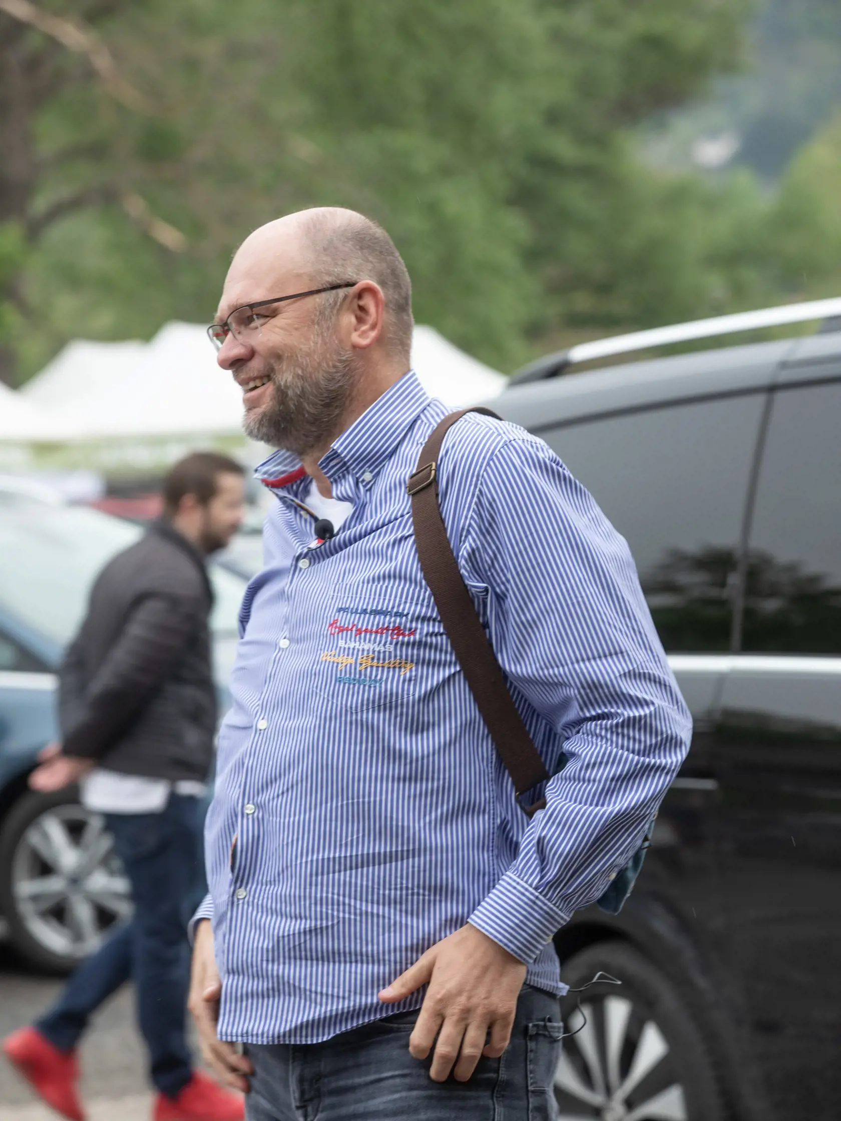 Na snímke je rodina Geissenovcov počas sobotňajšom výlete na hrad Devín. Geissenovcov sprevádzali minister hospodárstva Slovenskej republiky Richard Sulík a predseda Bratislavského samosprávneho kraja Juraj Droba.