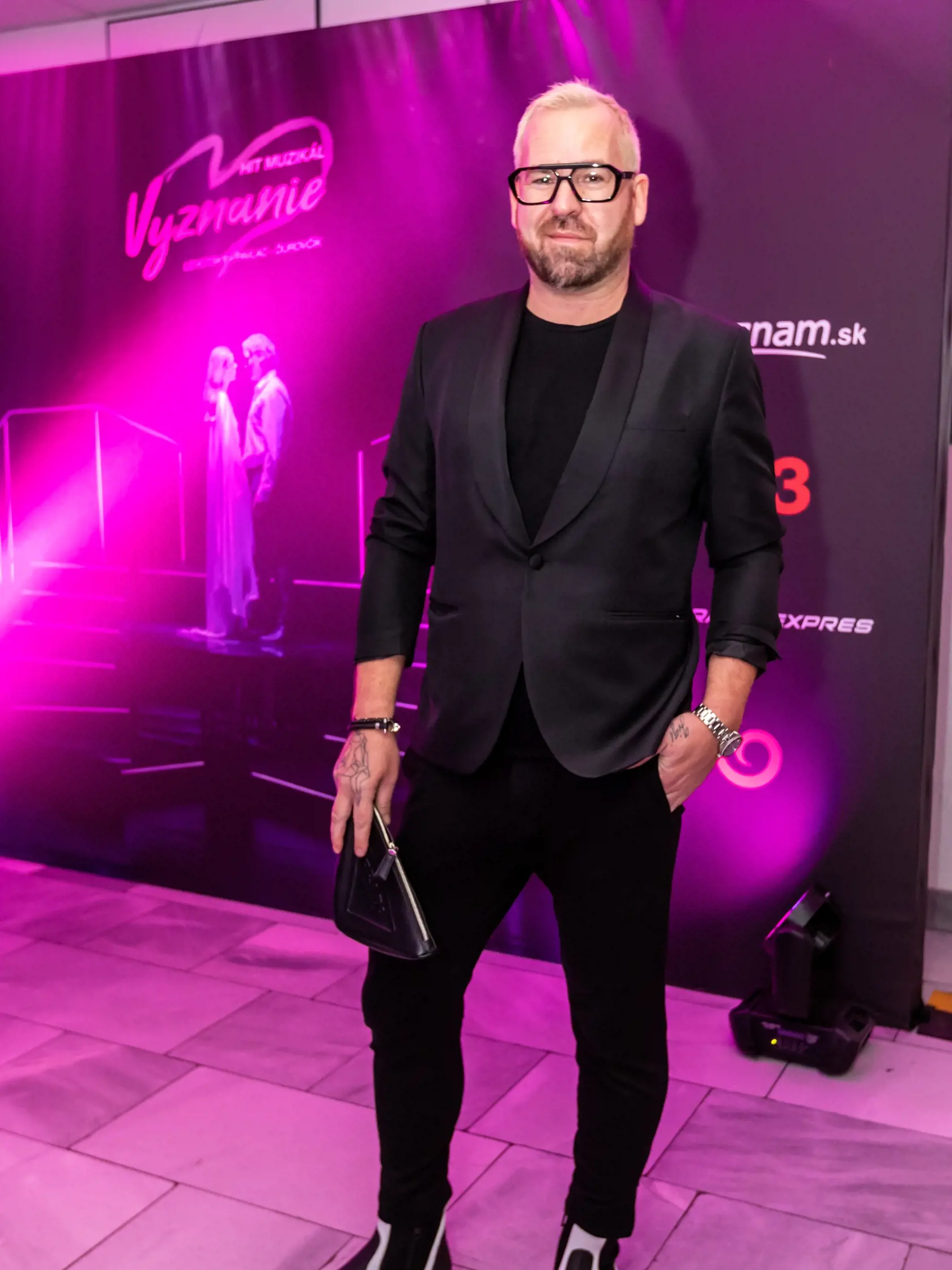 V Iuvente sa konala premiéra muzikálu Vyznanie. Na snímke je módny návrhár Fero Mikloško. 