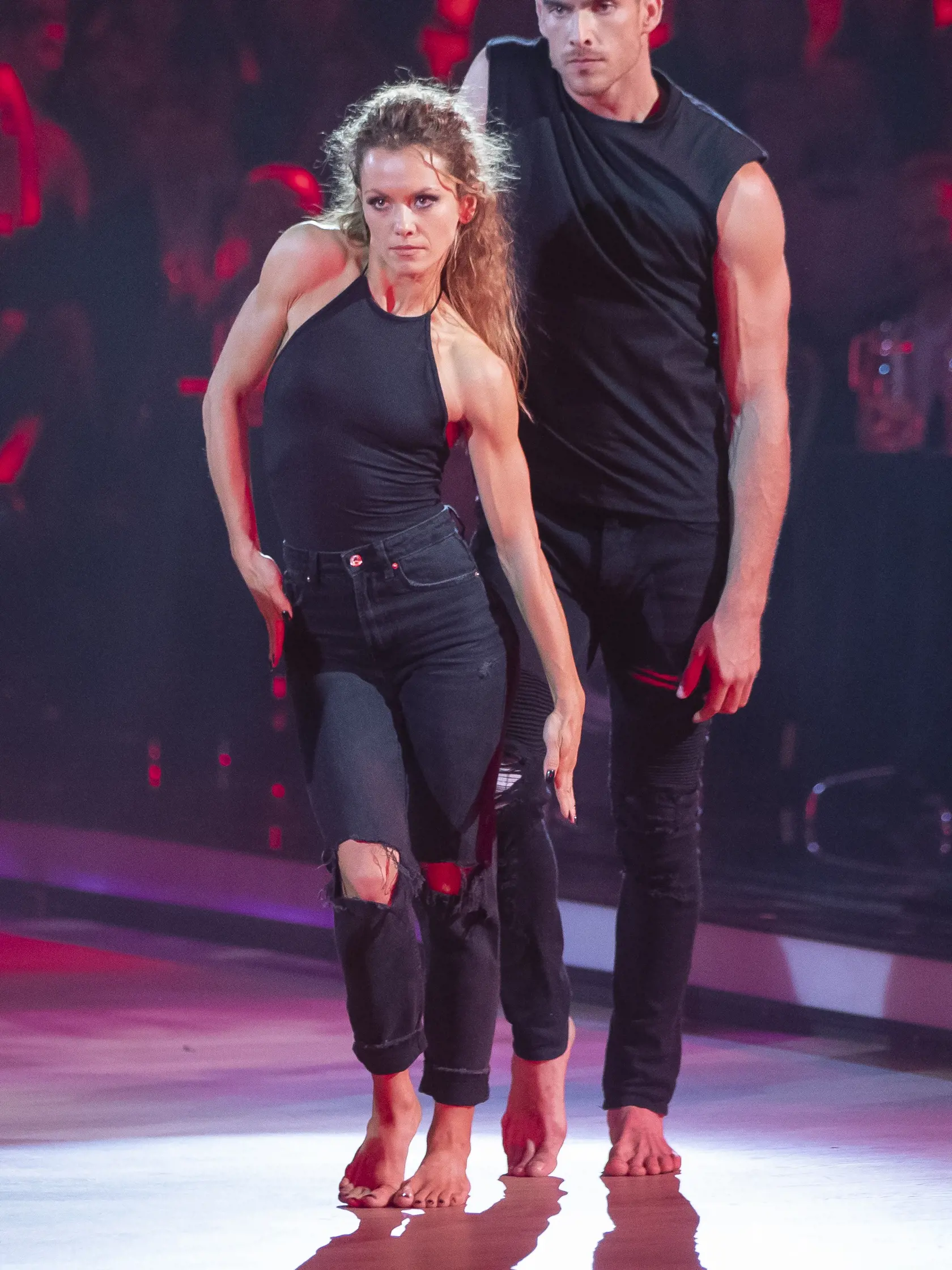 Finale tanečnej televíznej šou Let’s Dance v bratislavskej Inchebe. Na snímke je Dominika Rošková a Adam Bardy.