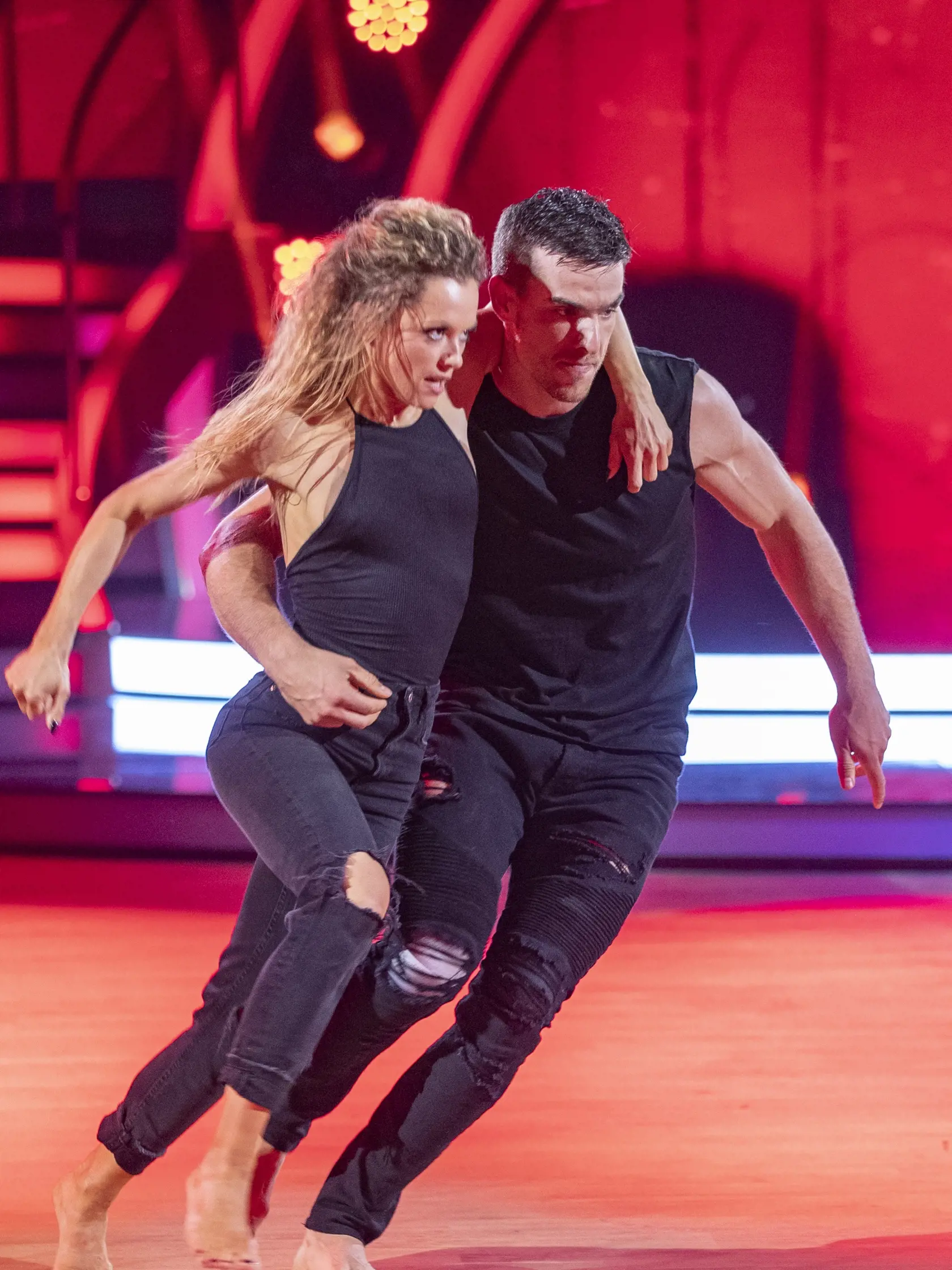 Finale tanečnej televíznej šou Let’s Dance v bratislavskej Inchebe. Na snímke je Dominika Rošková a Adam Bardy.