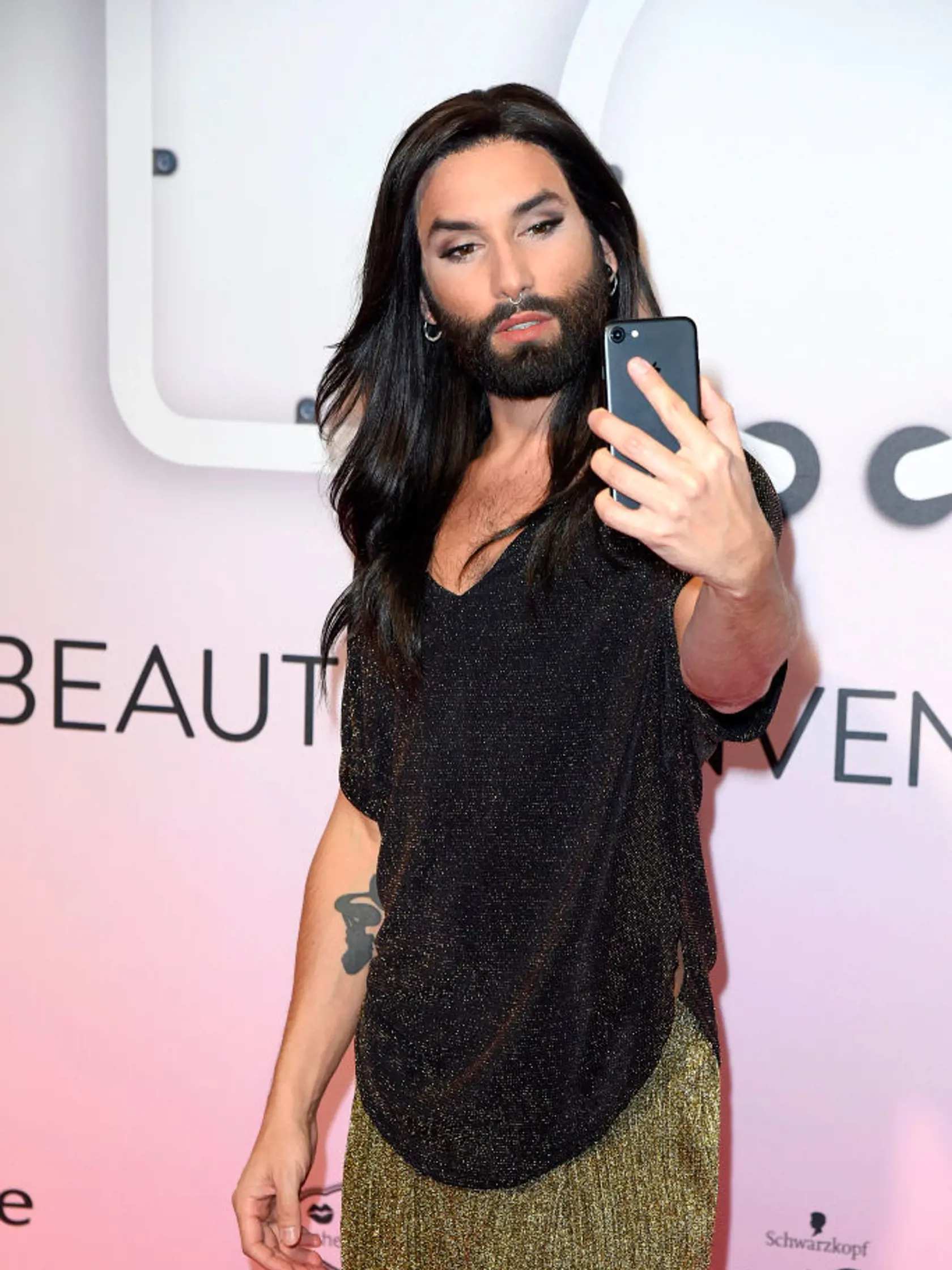BERLIN, GERMANY - NOVEMBER 04: Conchita Wurst attends the GLOW - The Beauty Convention at Station on November 4, 2017 in Berlin, Germany. (Photo by Tristar Media/Getty Images)
