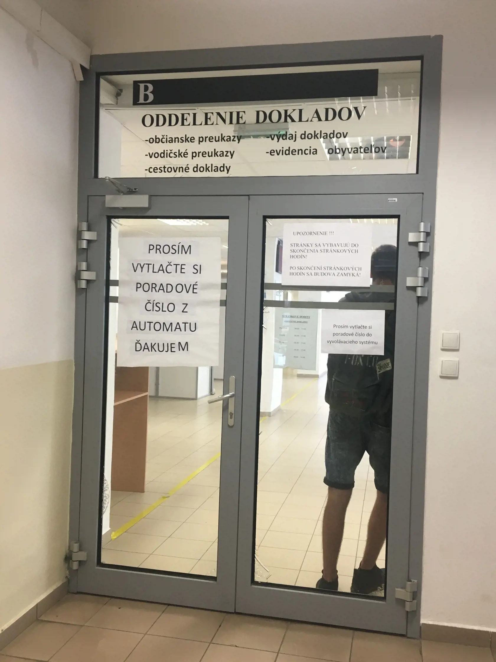 Oddelenie dokladov v Nitre.