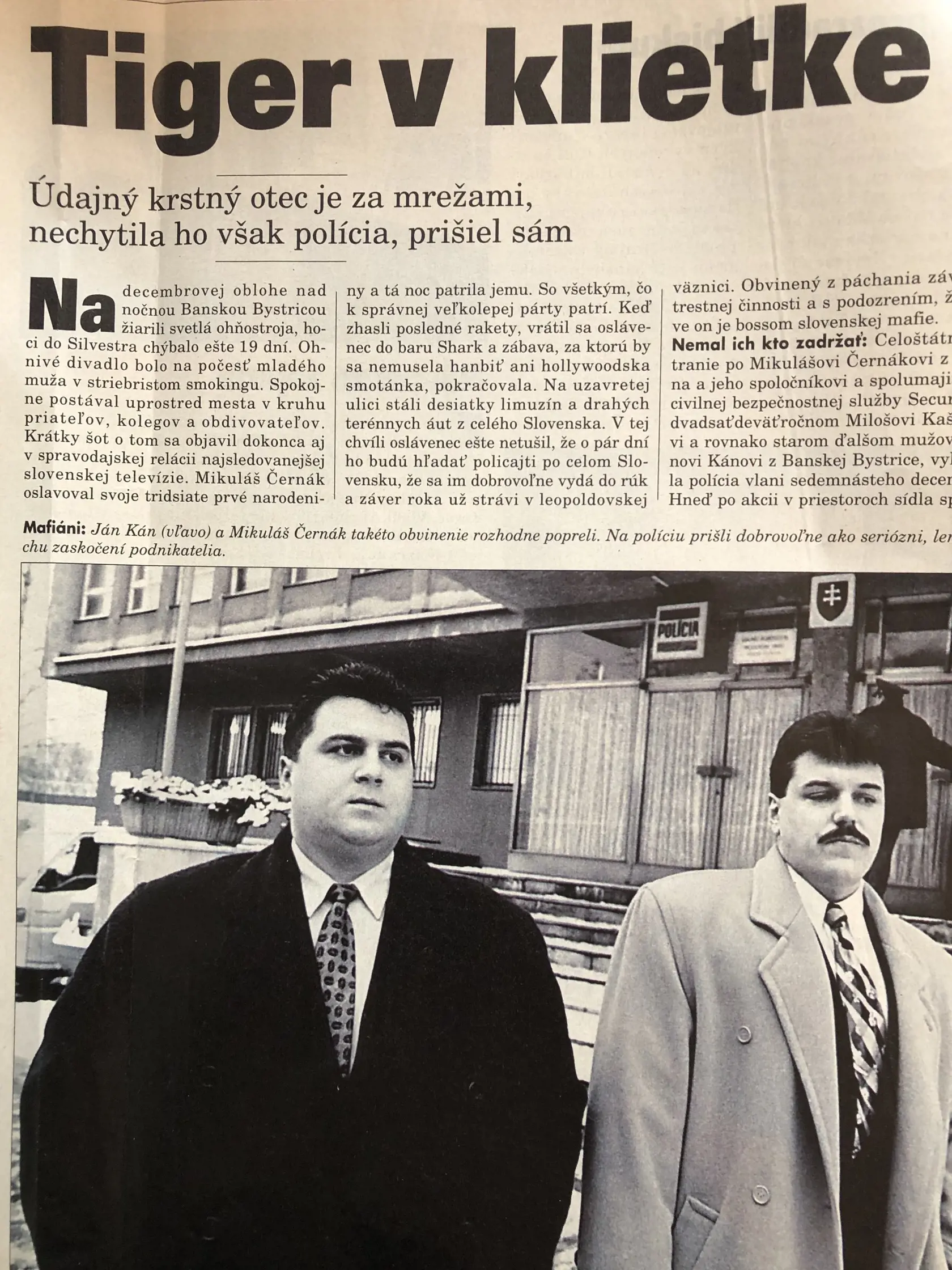 Takto informovali médiá pred dvadsiatimi rokmi o prvom procese s Černákom.