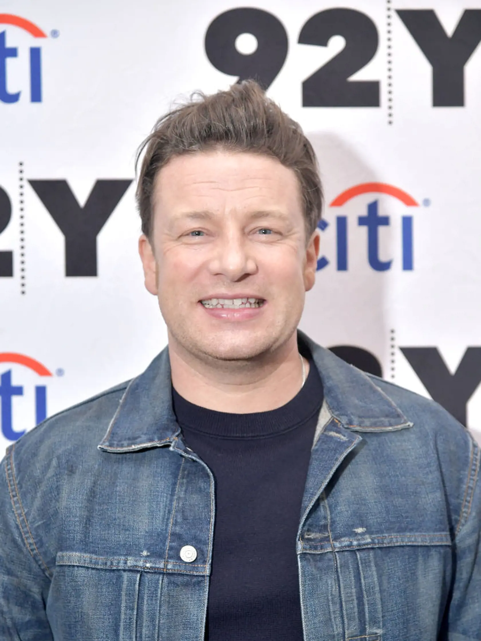 NEW YORK, NEW YORK - JANUARY 08: Chef Jamie Oliver poses before discussing his new cookbook "5 Ingredients: Quick And Easy Food" at 92nd Street Y on January 08, 2019 in New York City. (Photo by Michael Loccisano/Getty Images)