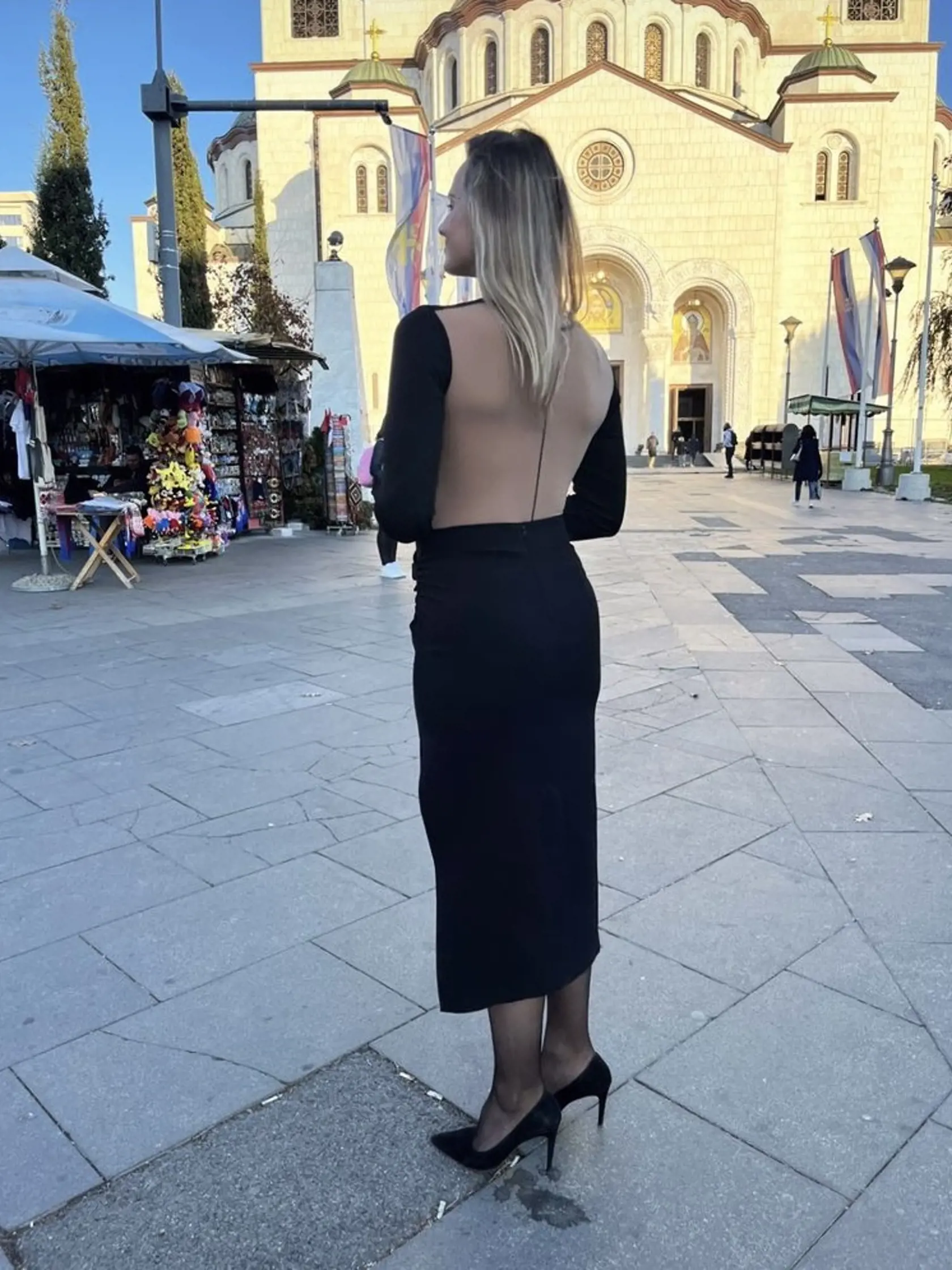 Tabák zapózovala na jednom z najznámejších turistických miest v hlavnom meste Srbska.