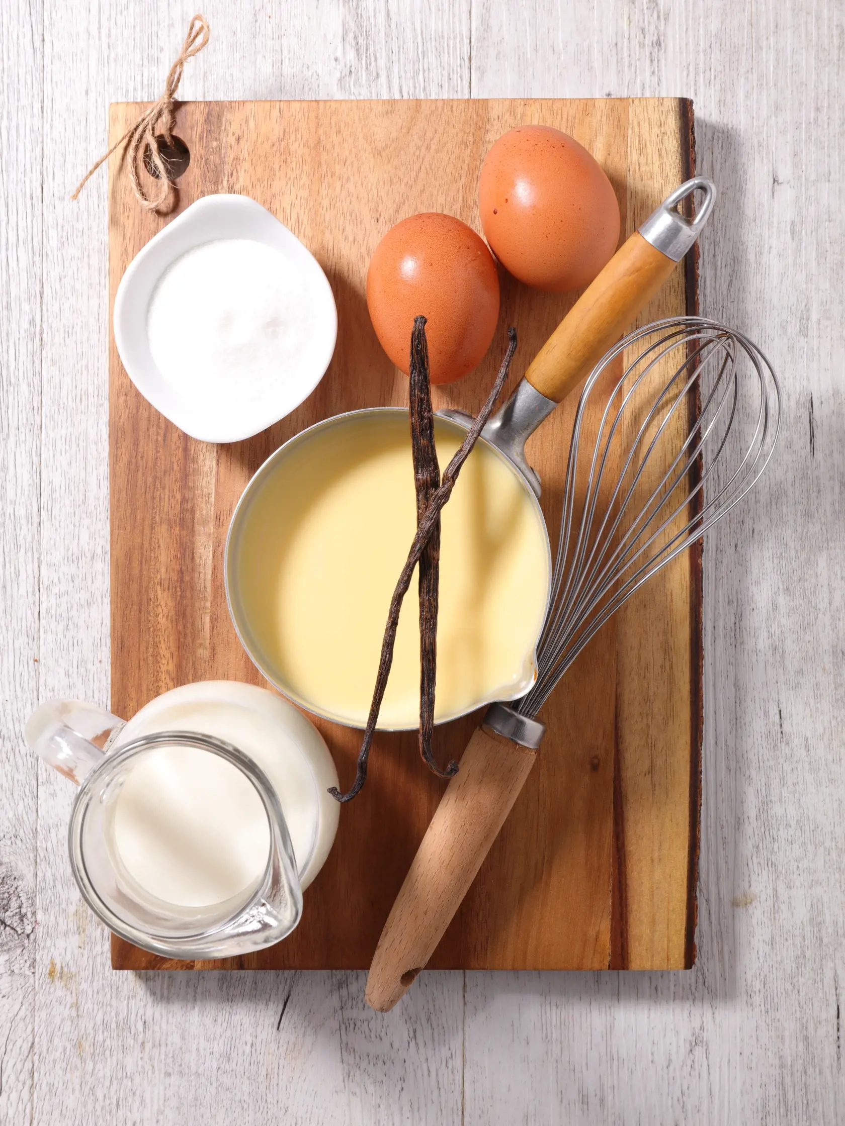 Ingrediencie na vanilkový krém
