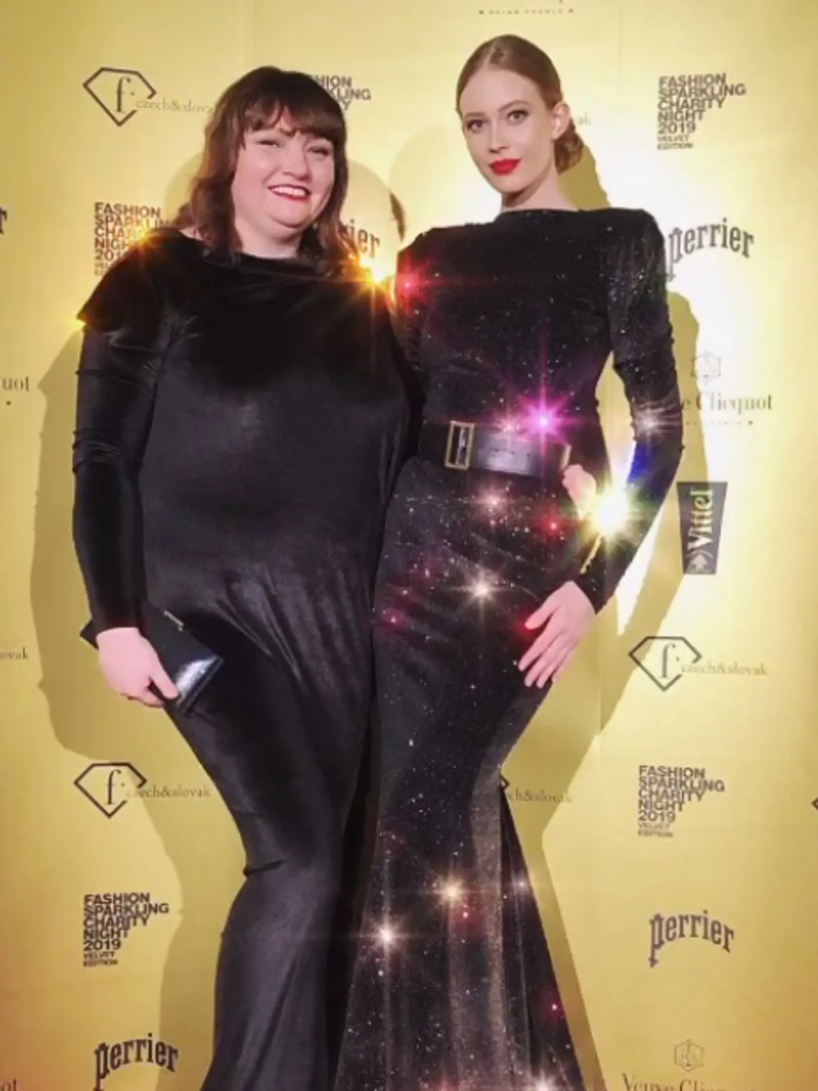 Módna návrhárka Michaela Ľuptáková s modelkou.