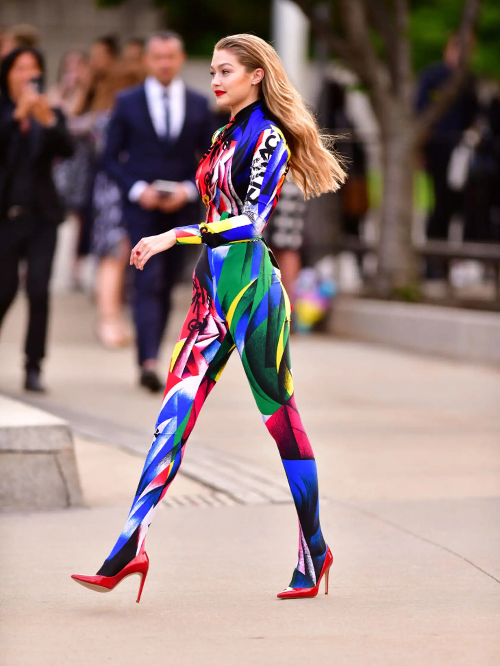NEW YORK, NY - JUNE 04:  Gigi Hadid arrives to the 2018 CFDA Fashion Awards at Brooklyn Museum on June 4, 2018 in New York City.  (Photo by James Devaney/GC Images)