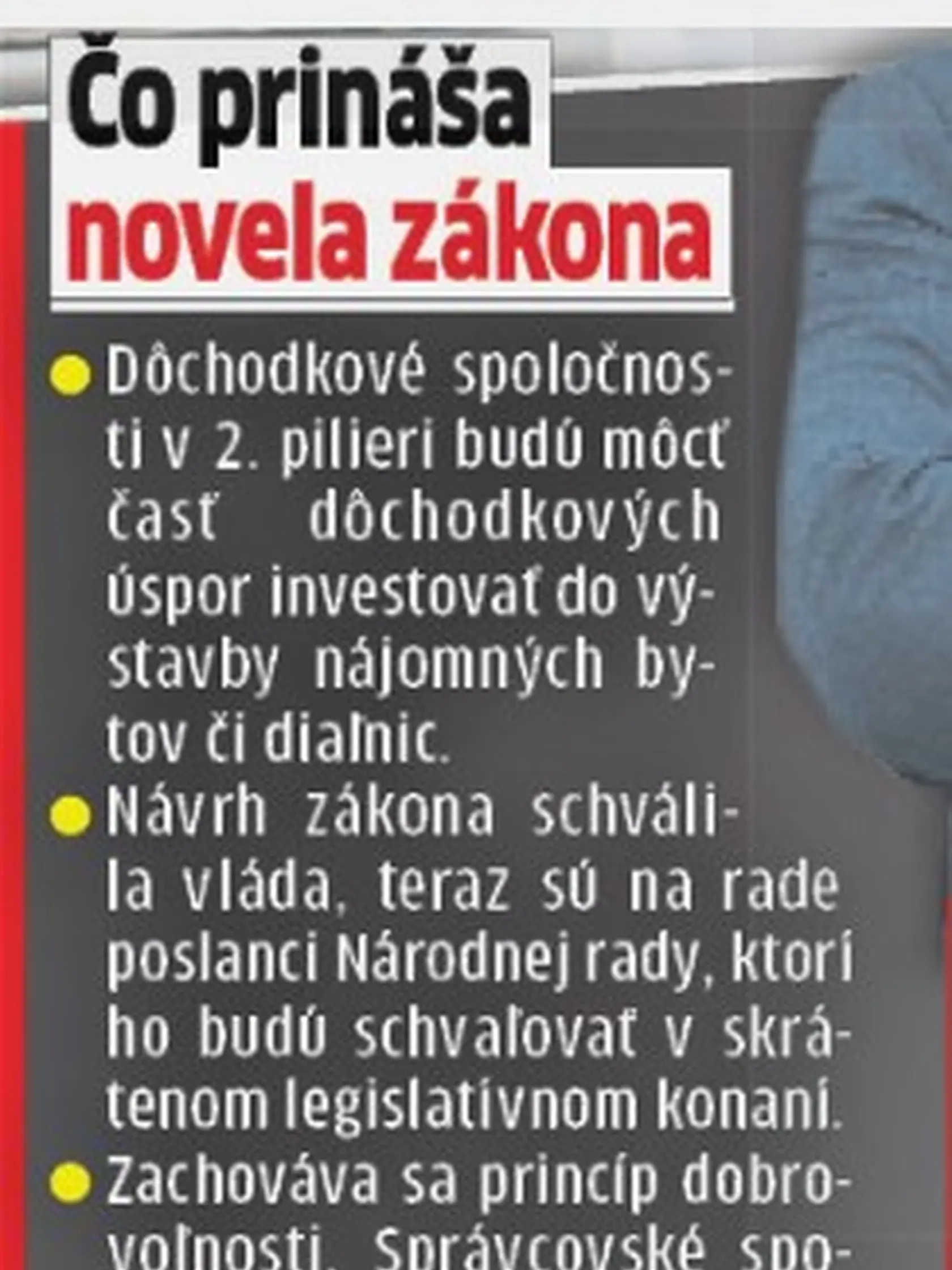 Čo prináša novela?