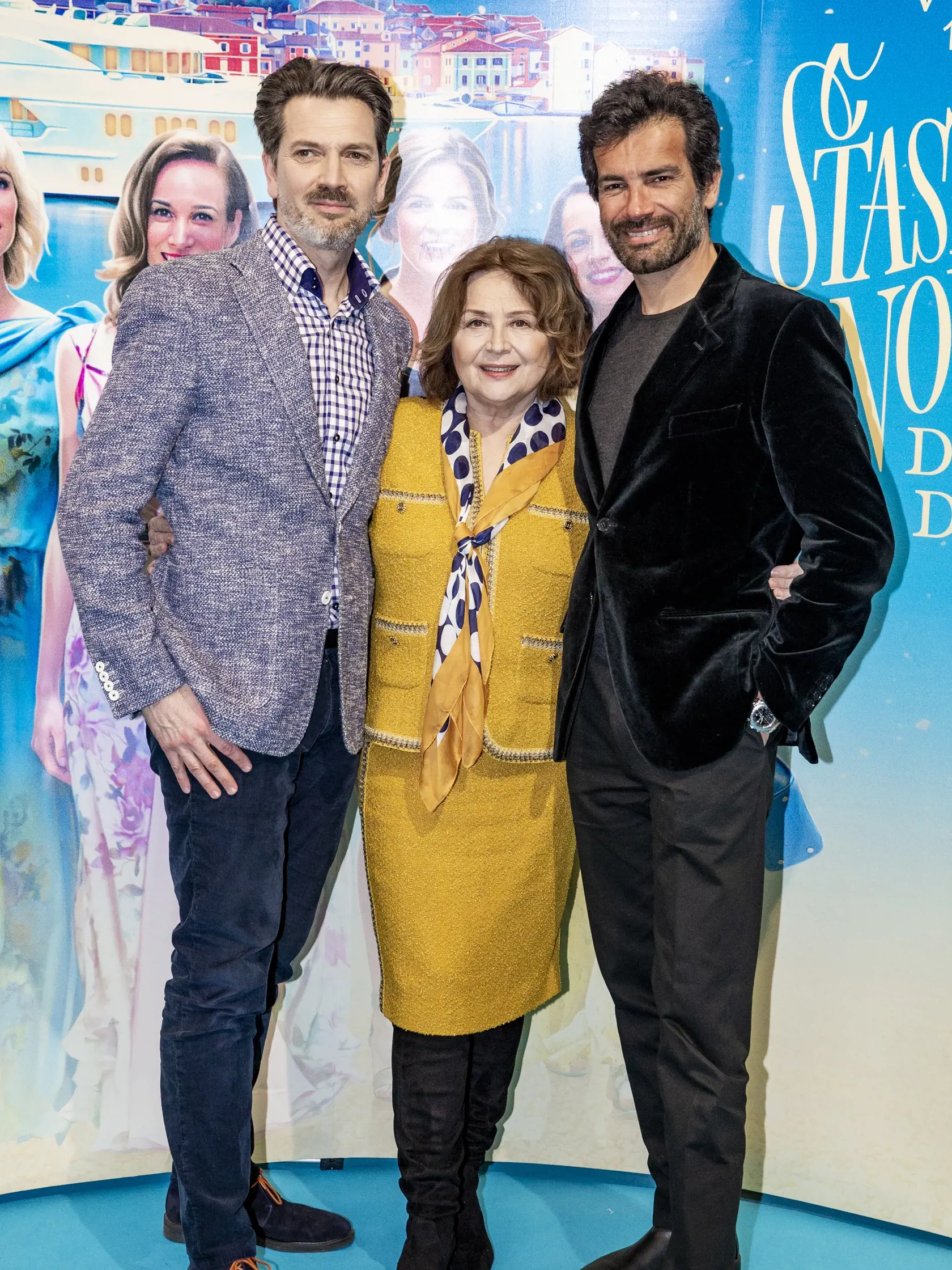Premiera nového filmu “Šťastný nový rok 2”. Na snímke je  Marek Majesky, Emília Vášáryová a Marco Bonini. 