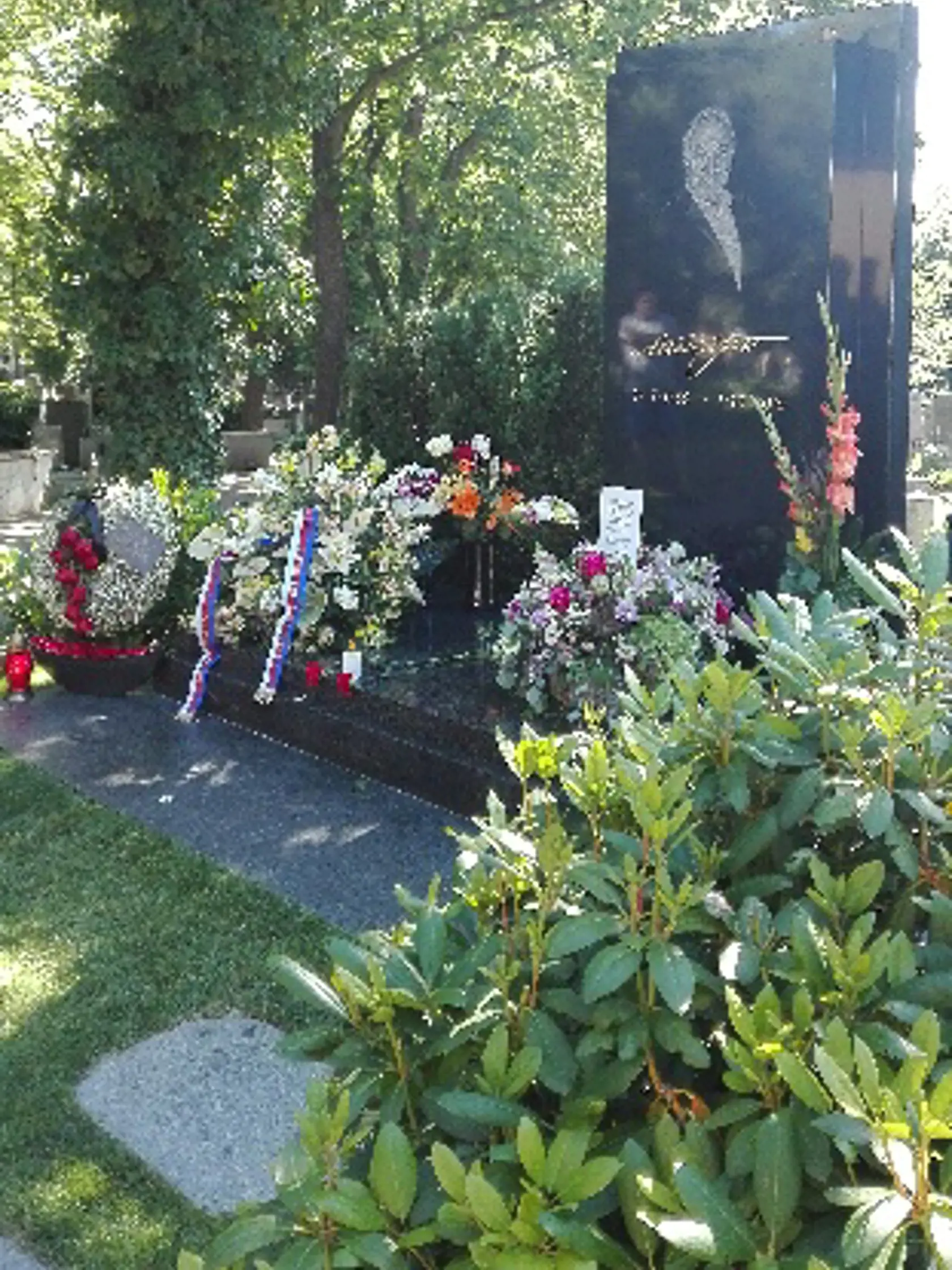 Veniec na okraji hrobu si okamžite všimli fanúšikovia, ktorí sa prišli pokloniť pamiatke maestra Gotta.