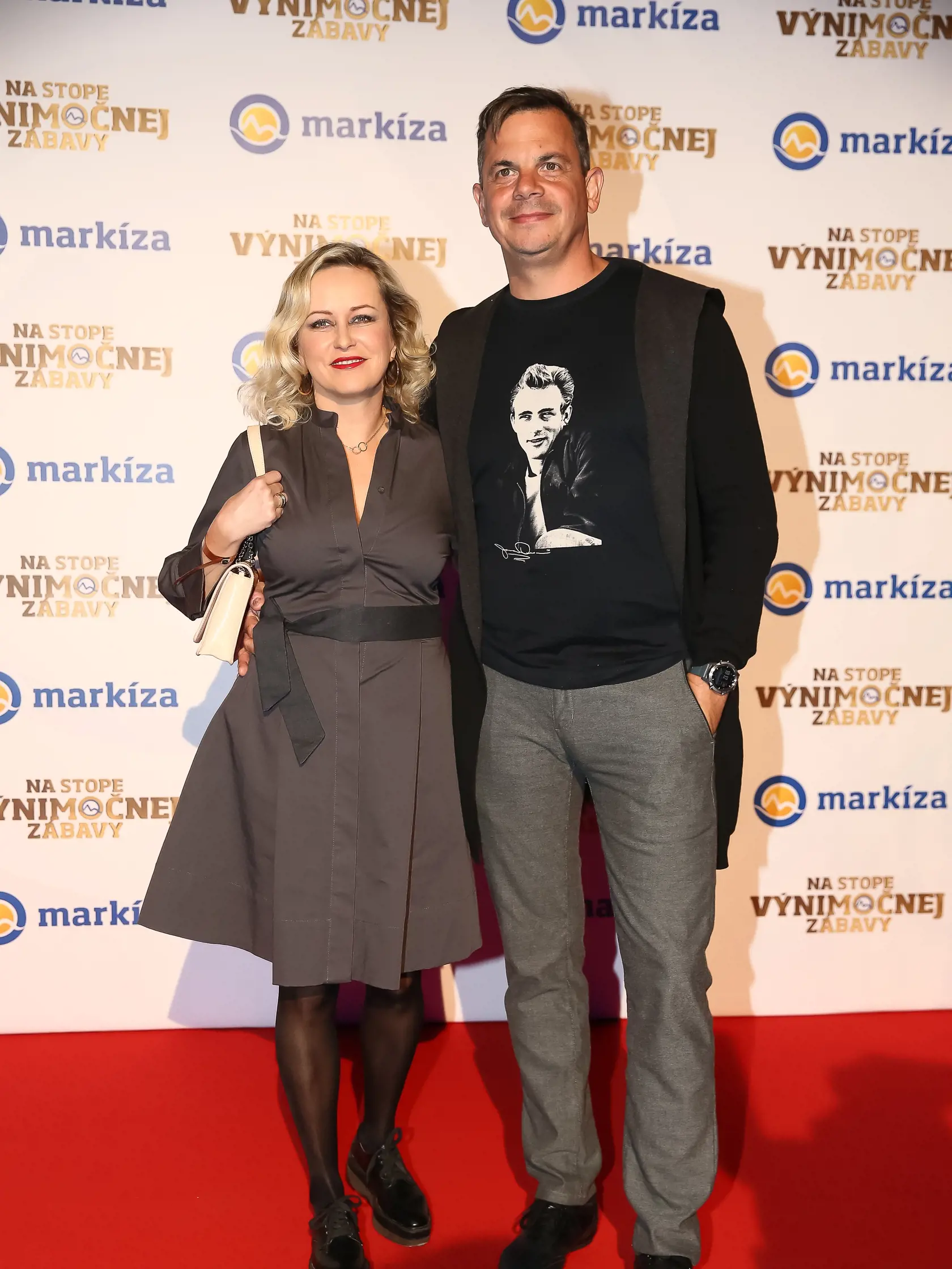 Markíza párty 2017 v Bratislavskej Refinery Gallery k príležitosti predstavenia novej vysielacej štruktúry na rok 2018. Na snímke Michaela Čobejová a Dano Dangl