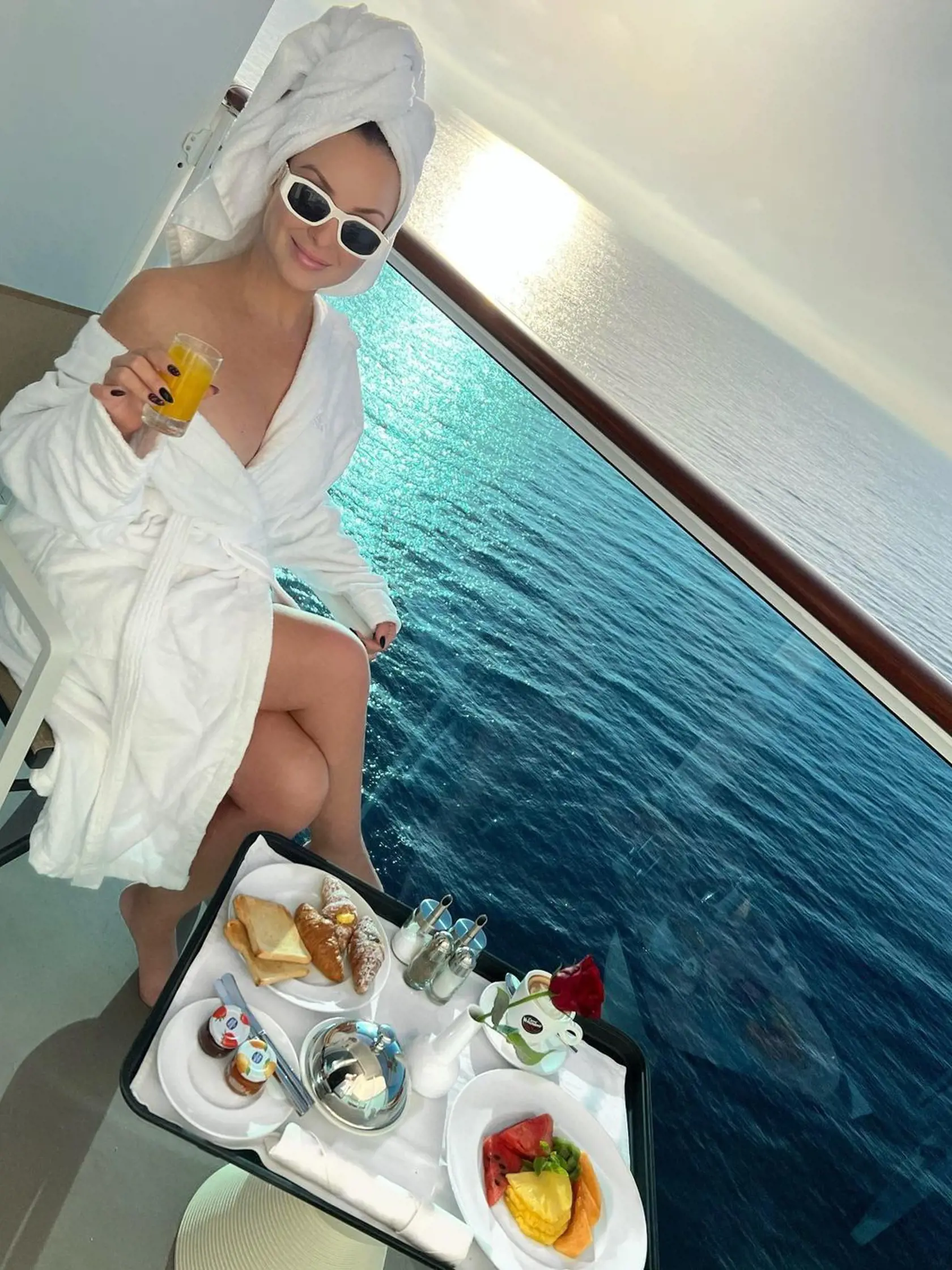 Veronika Nízlová si užila raňajky na lodi.