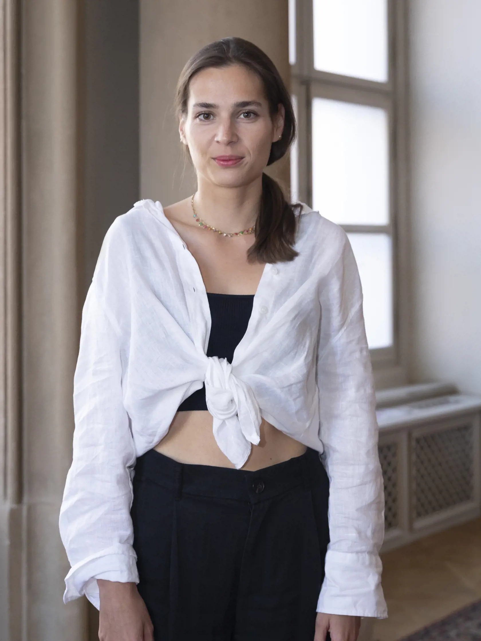Predstavenie slovenských finalistov modelingovej súťaže Elite Model Look v priestoroch Primaciálneho paláca v Bratislave.
Na snímke je sestra topmodelky Michaely Hlaváčkovej, tv moderátorka Lucia Hlaváčková.