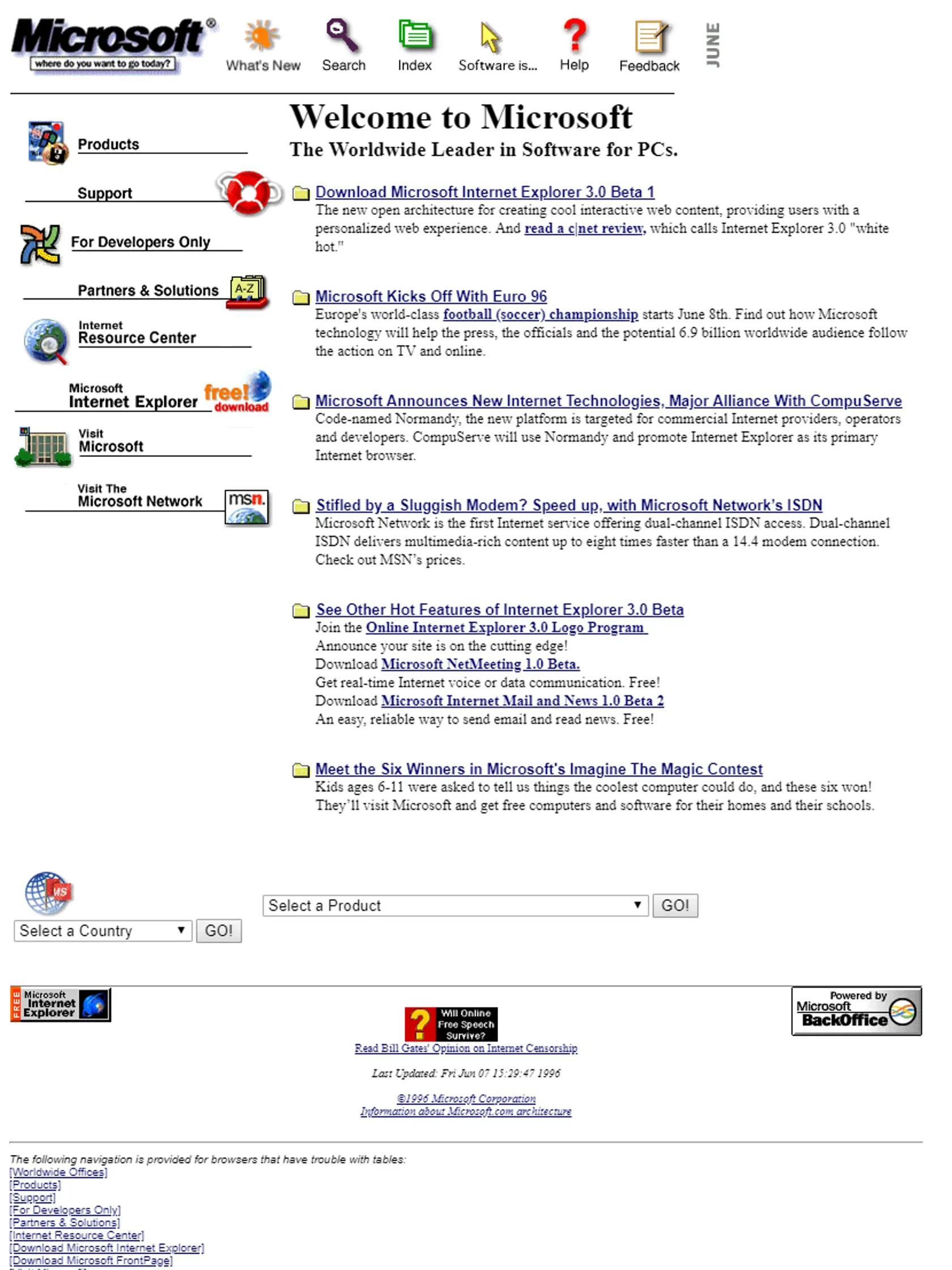 Takto vyzeral Microsoft v roku 1996.