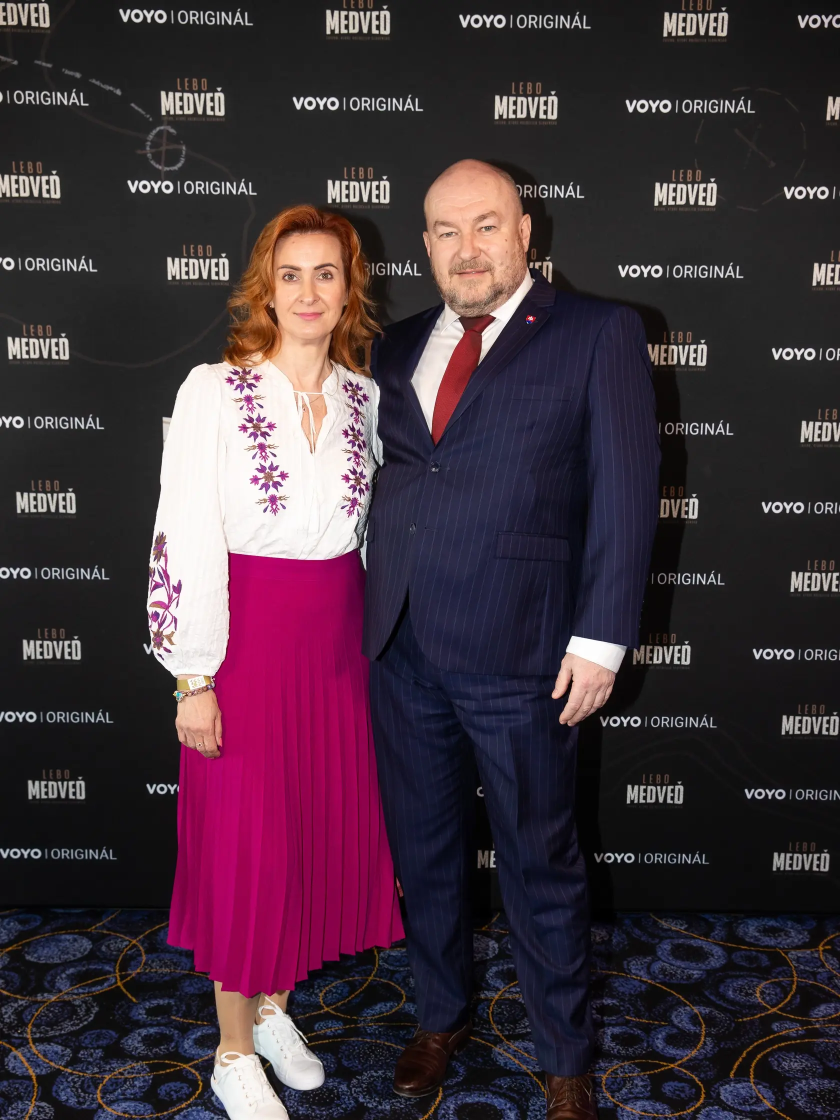 Na snímke Vladimíra Fabriciusová a Rudolf Huliak na predstavení Slovenského dokumentárneho seriálu Lebo medveď.