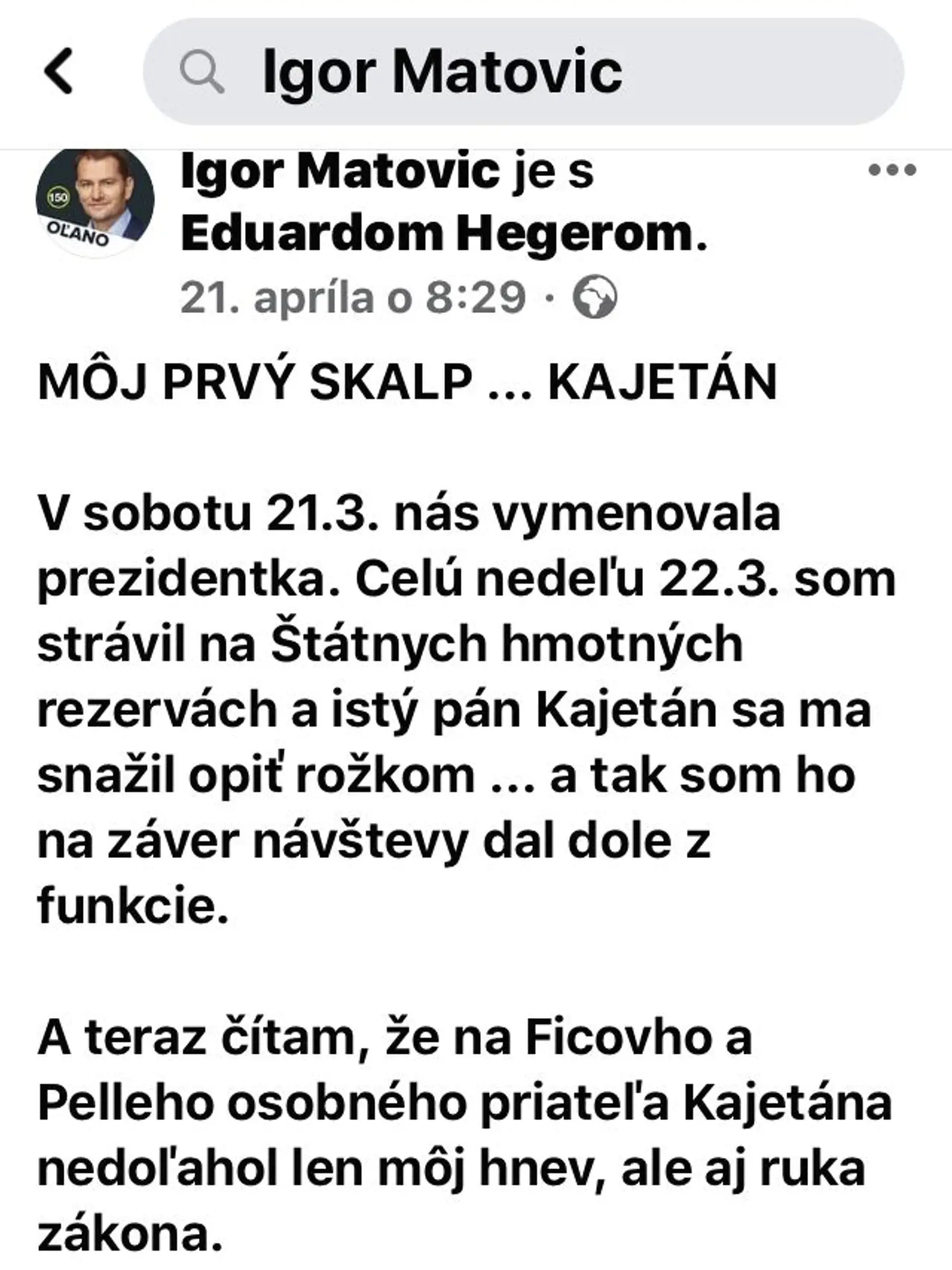 AKO INDIÁN? Svojský komentár k zatvoreniu bývalého šéfa Správy štátnych hmotných rezerv SR.