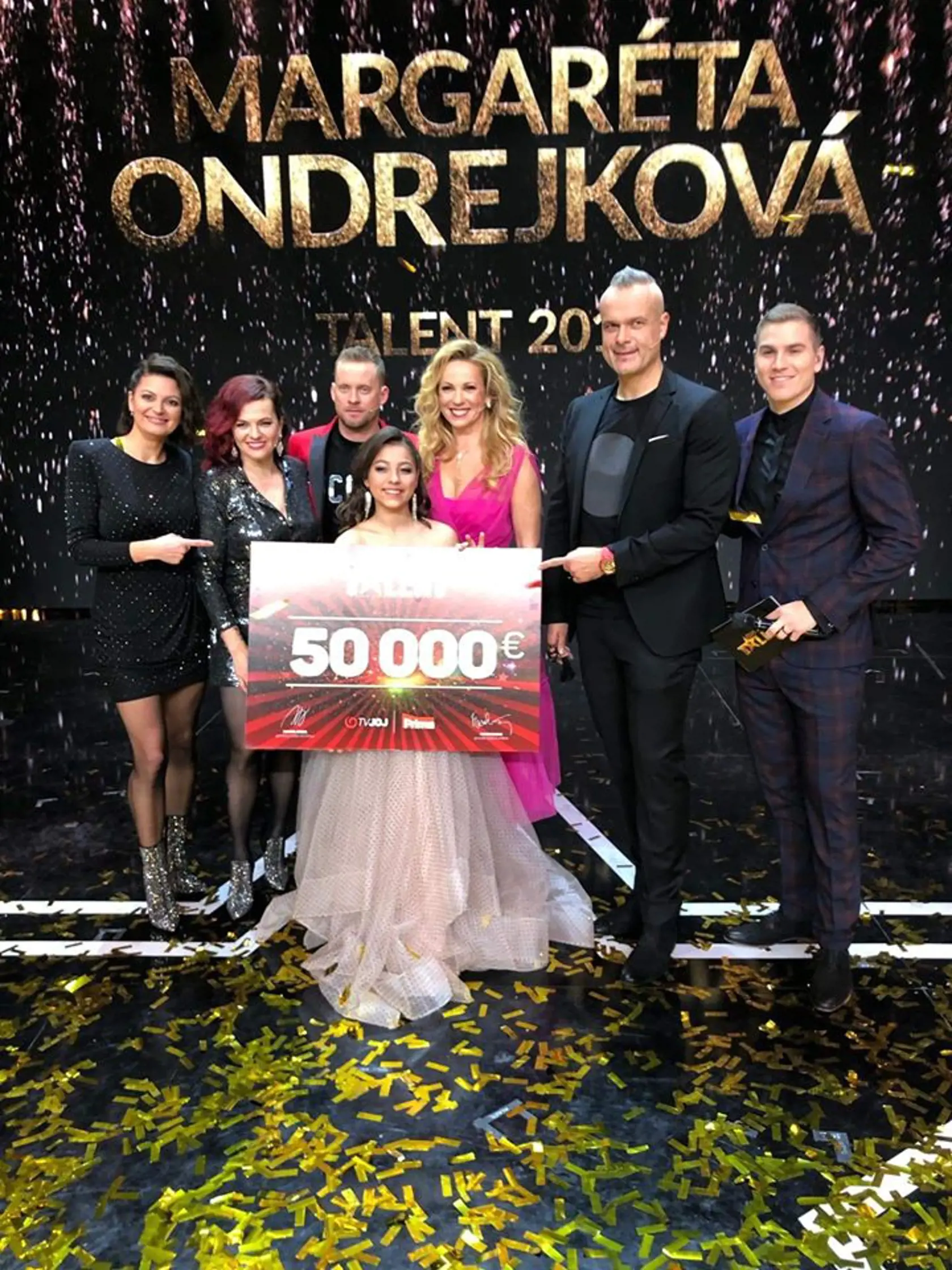 Víťazka talentu Margaréta získala šek na 50-tisíc eur.