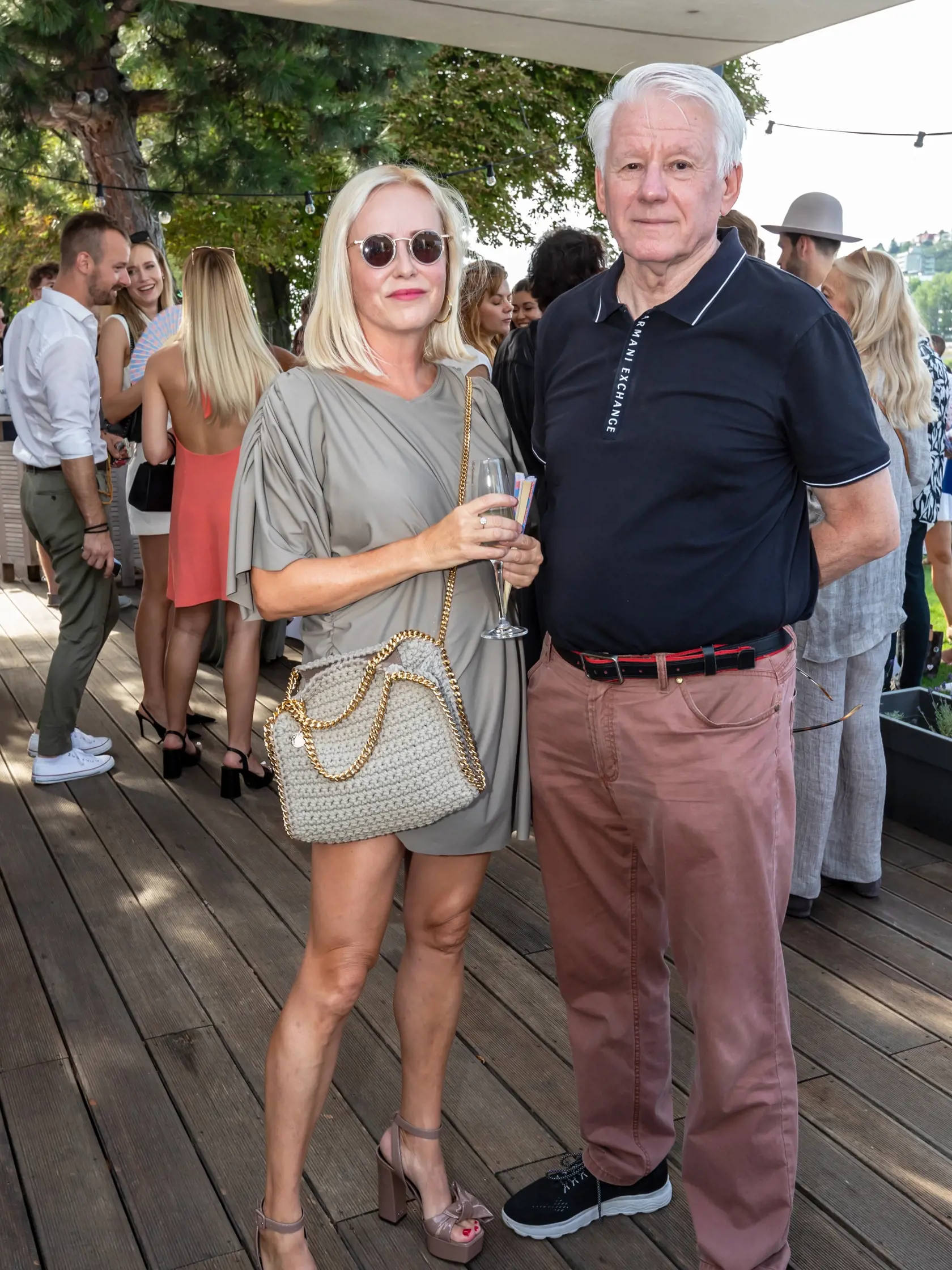 Narodeninová párty TV JOJ v reštaurácii Aušpic. Na snímke Emil Horváth a Michaela Čobejová.