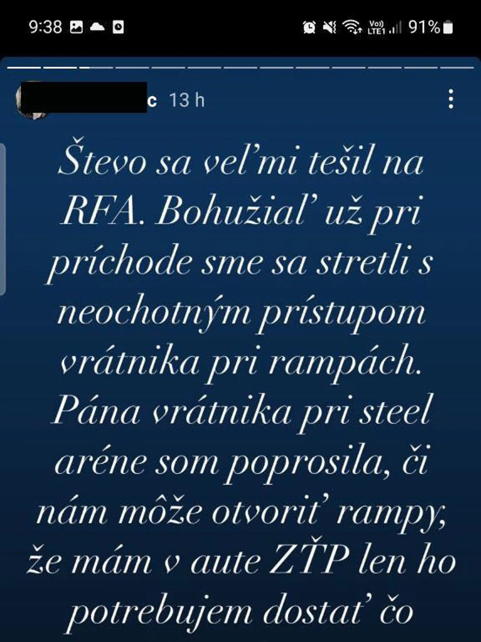 Števova priateľka sa vyjadrila k incidentu.