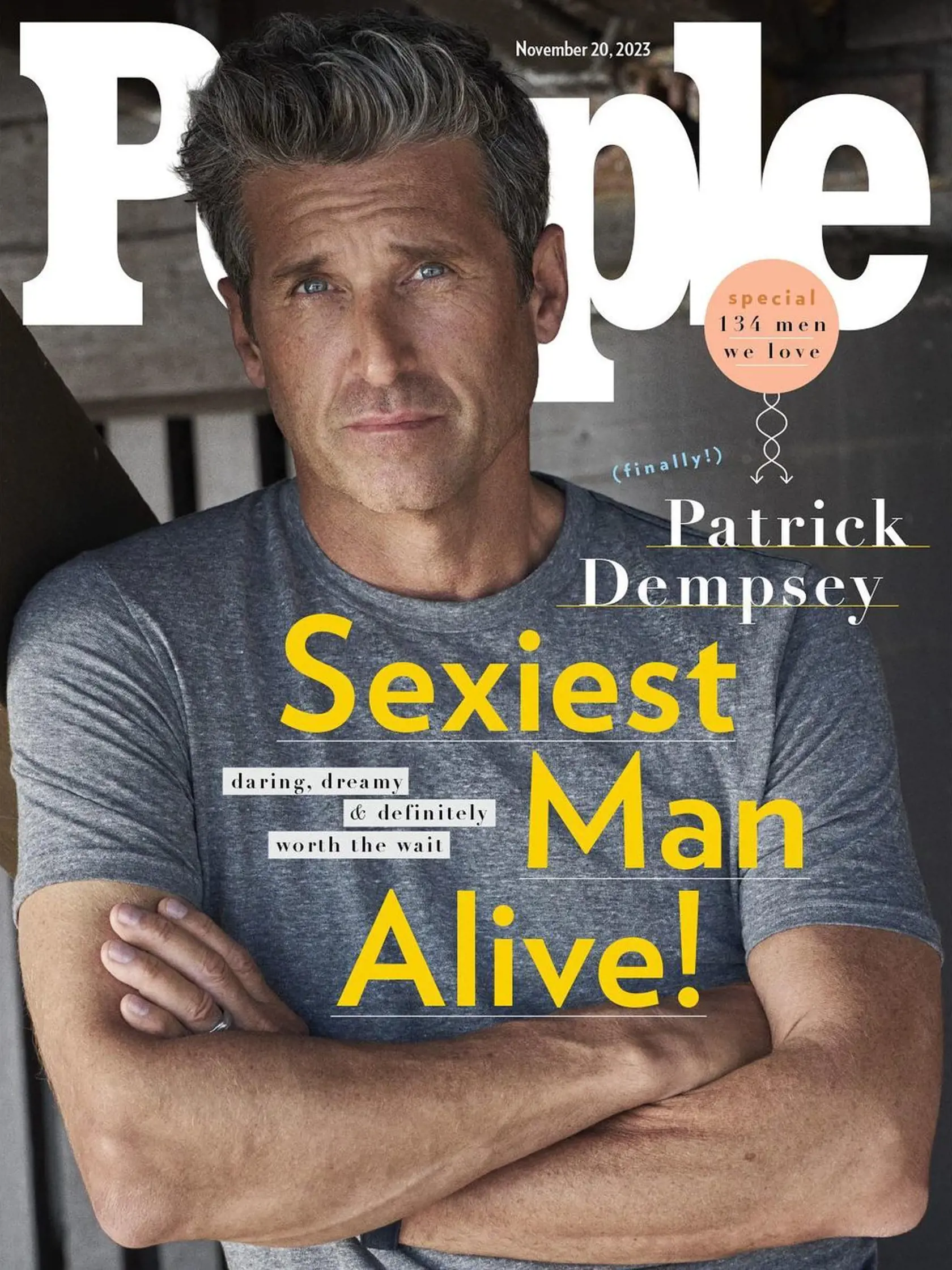 Najsexi mužom roku 2023 je podľa magazínu People herec Patrick Dempsey.