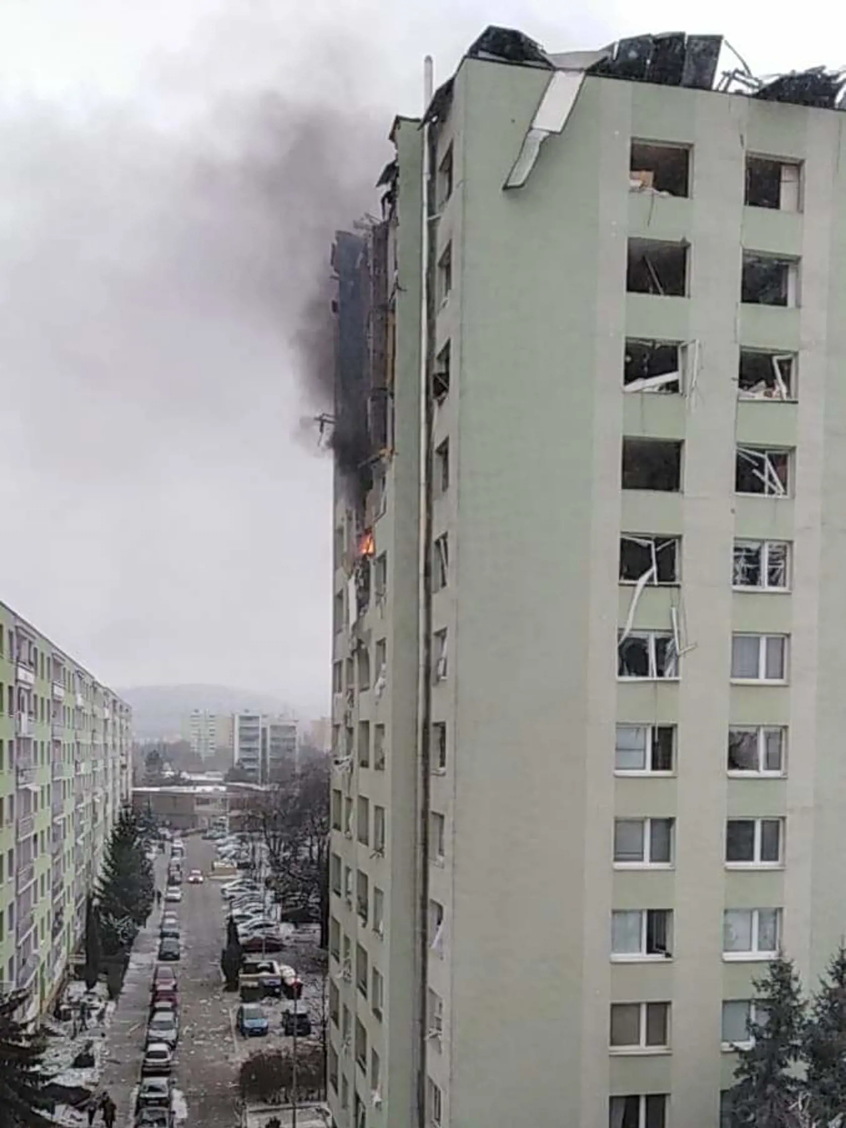 Foto tesne po výbuchu urobila Marošova priateľka Alena.