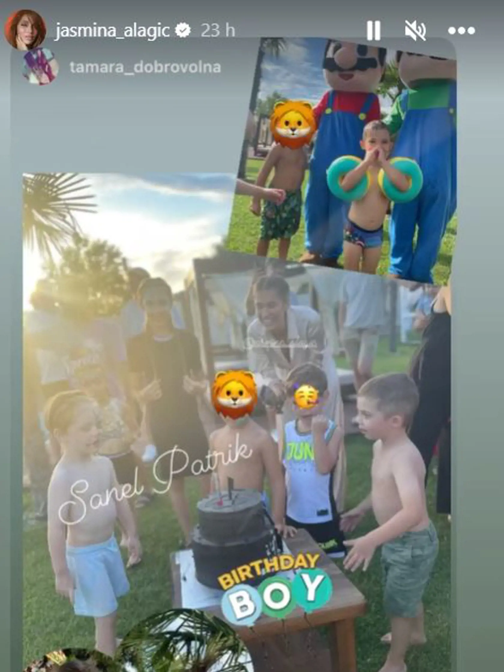 Sanel oslavoval 4 roky. Párty na "pláži" pri bazéne.