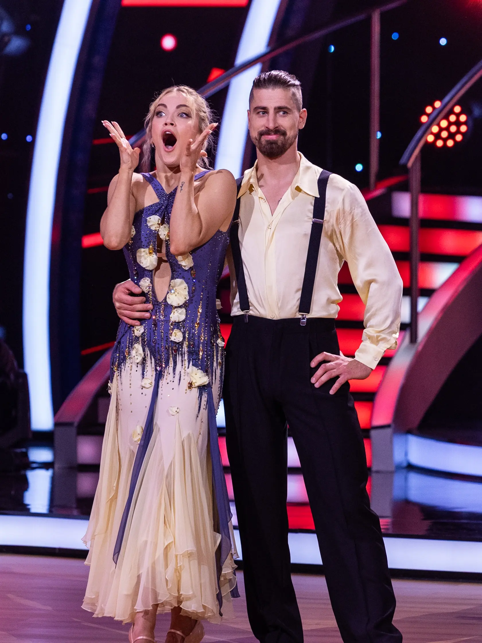 Na snímke Peter Sagan, Eliška Lenčešová počas štvrtého  kola Let's dance 2025.