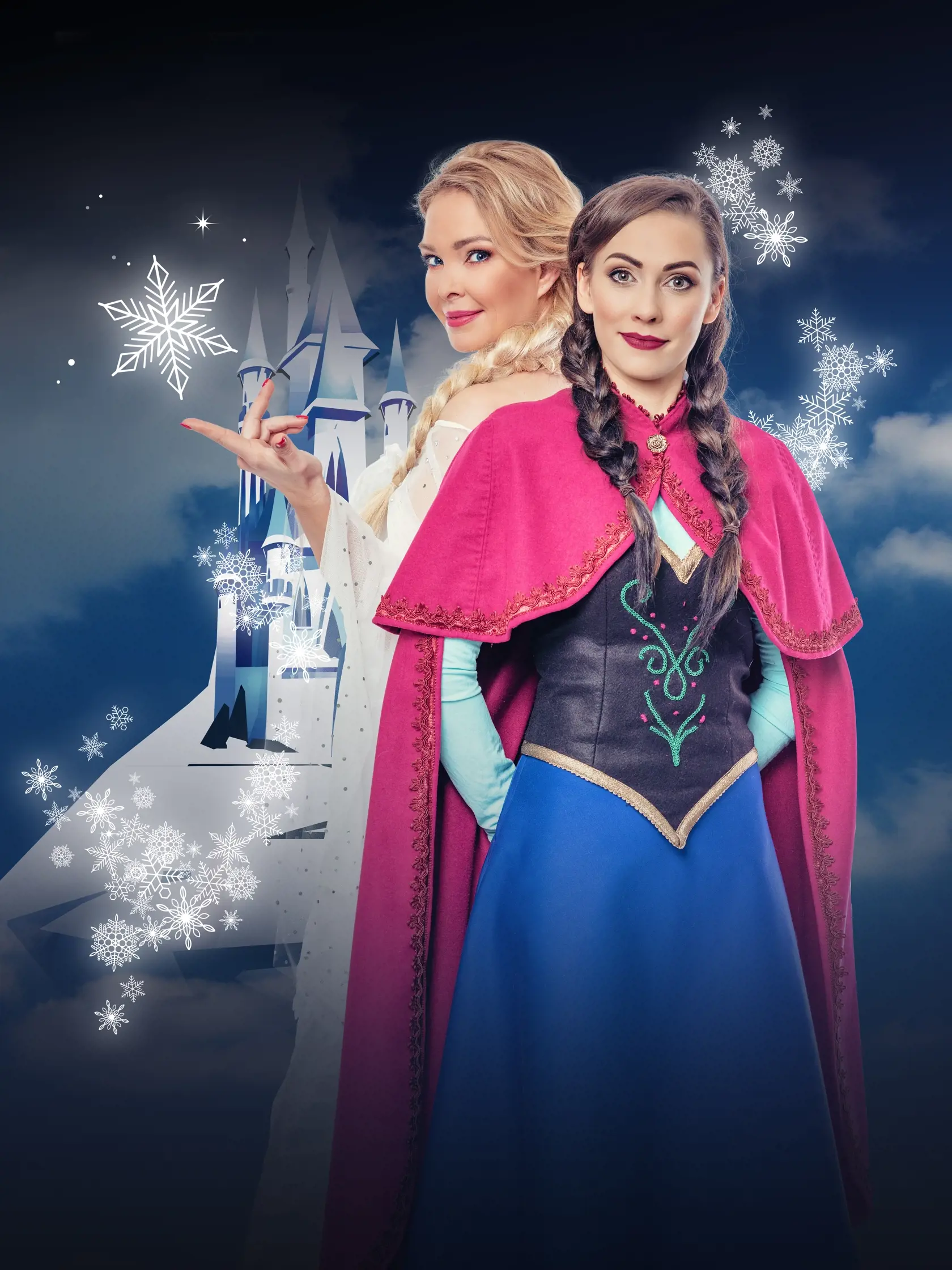Lucia a Dominika ako Anna a Elza z Ľadového kráľovstva.