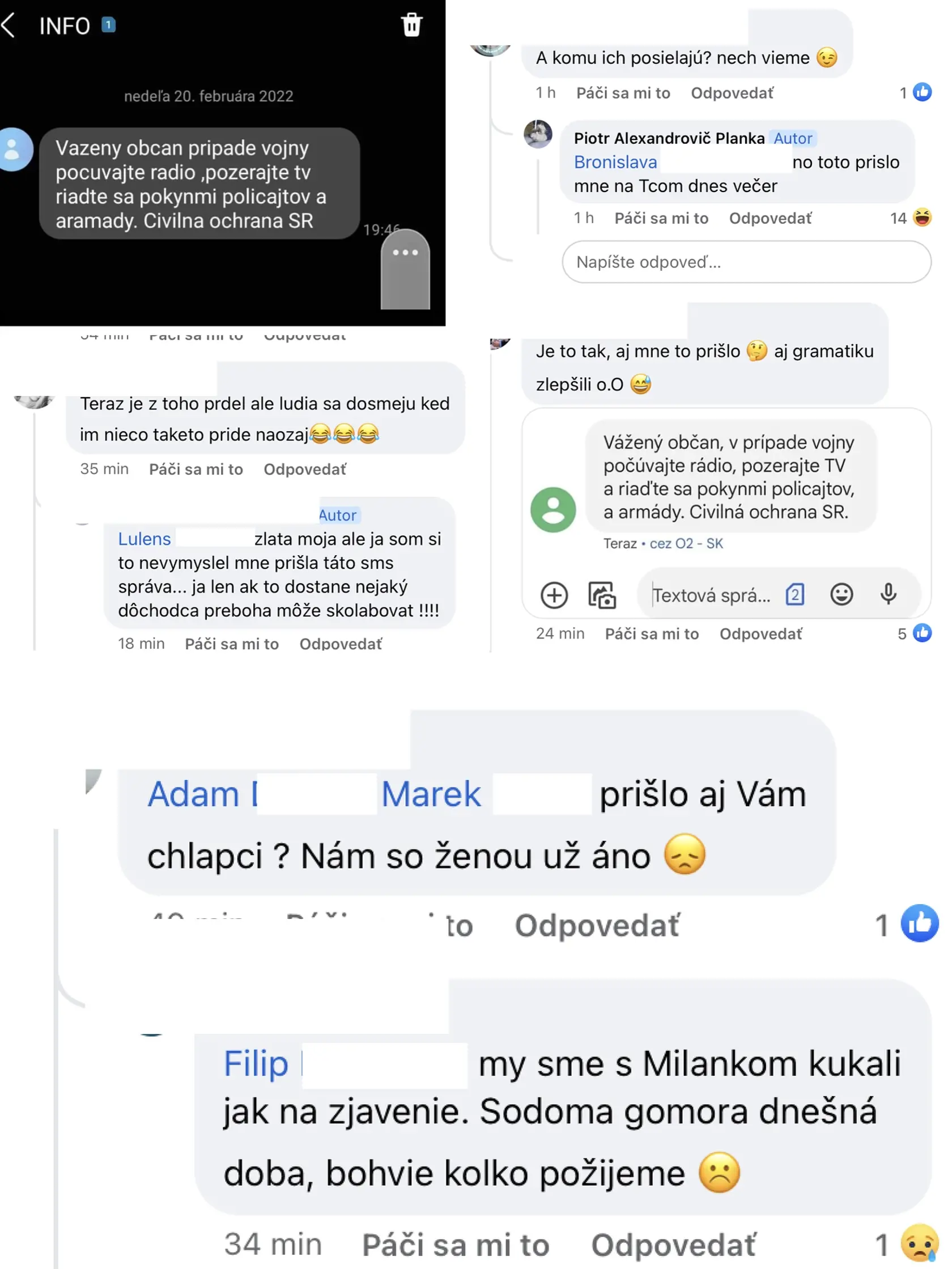 Pred pár dňami prišli mnohým Slovákom podozrivé SMS-ky, ktoré sa vydávali za "Civilnú ochranu SR". Polícia upozornila, že aj v tomto prípade išli o hoax.