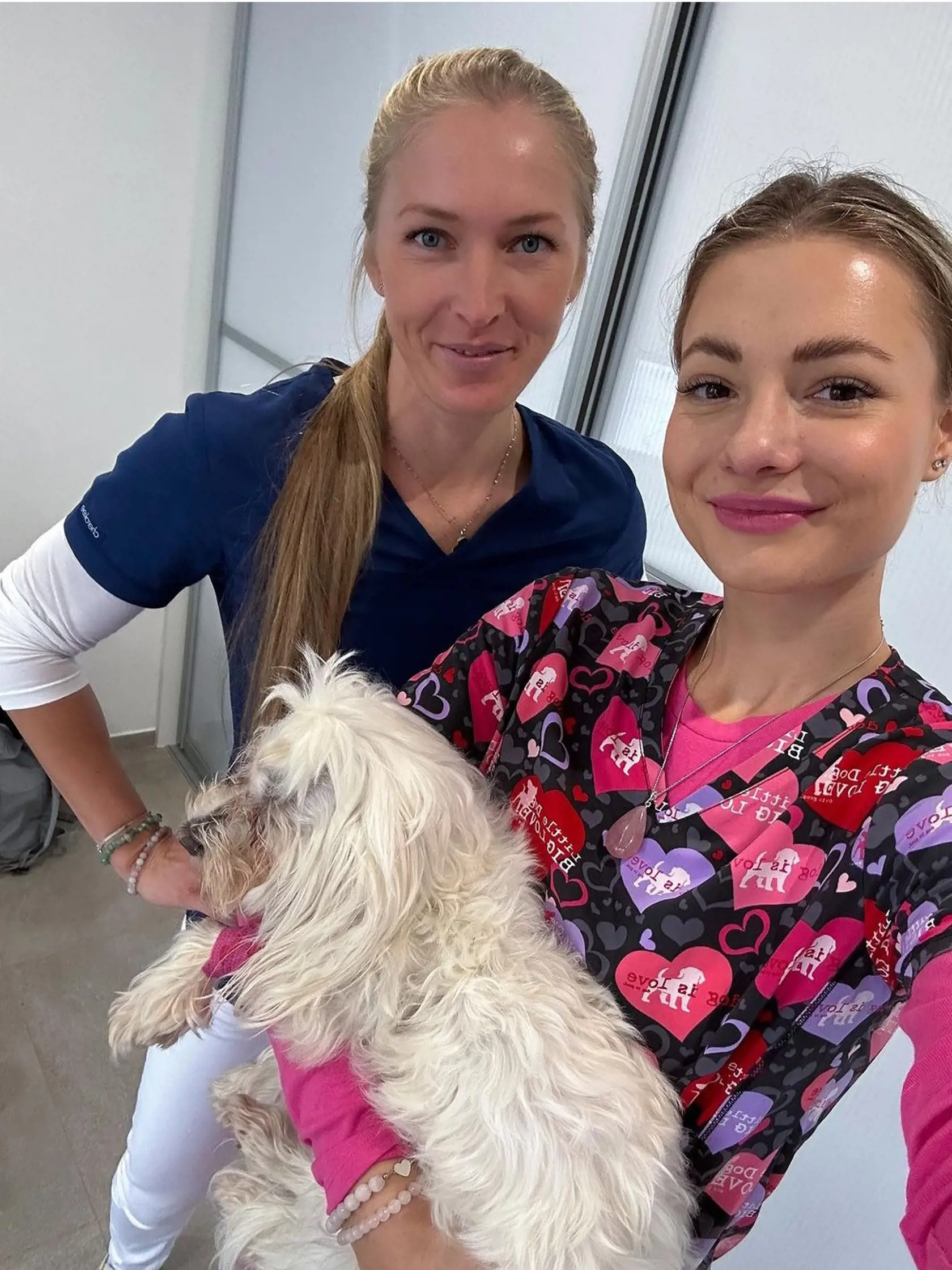 Dve krásne veterinárky