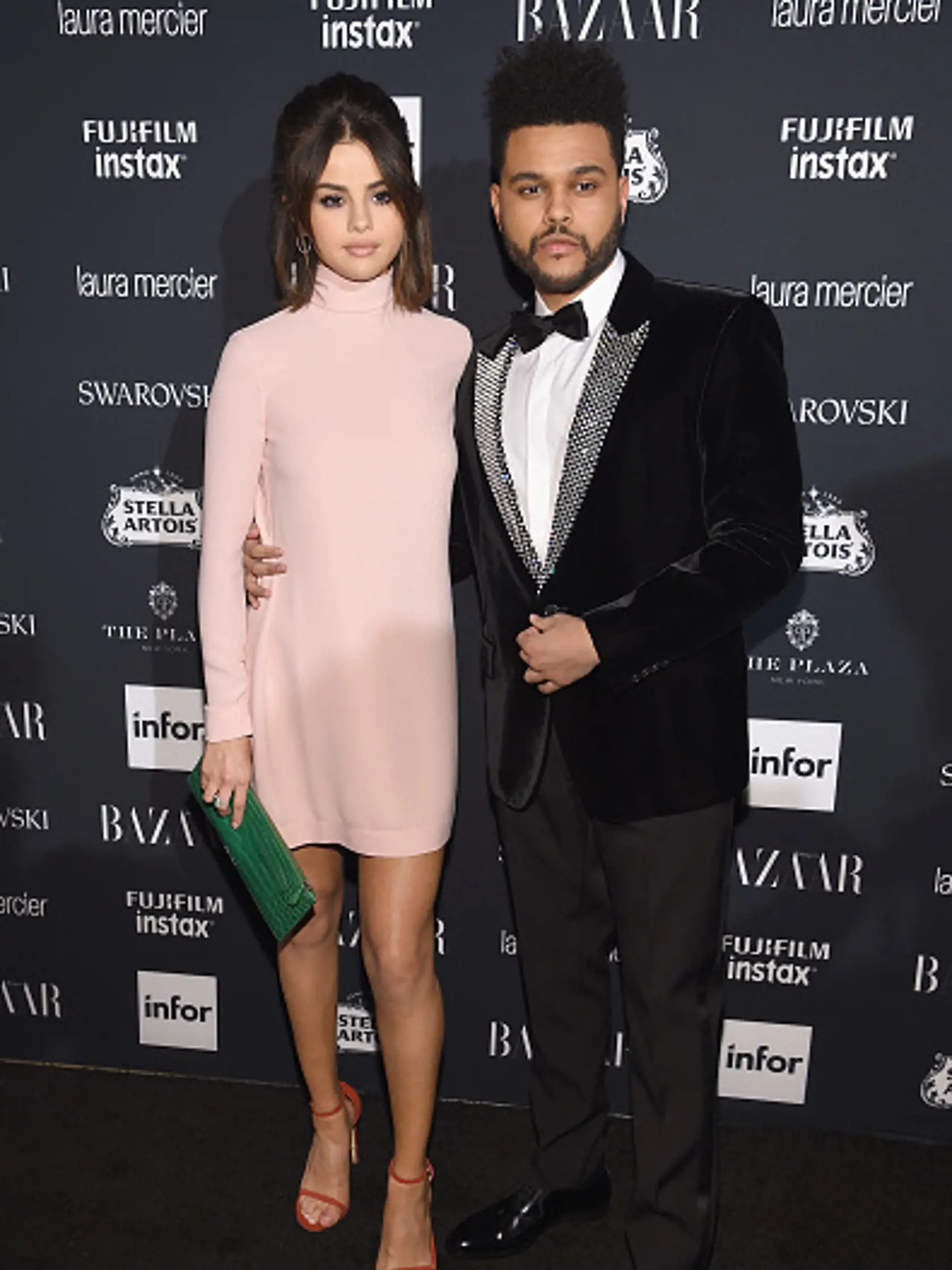 NEW YORK, NY - SEPTEMBER 08:  Selena Gomez (L) and The Weeknd attend Harper's BAZAAR Celebration of "ICONS By Carine Roitfeld" at The Plaza Hotel presented by Infor, Laura Mercier, Stella Artois, FUJIFILM and SWAROVSKI on September 8, 2017 in New York City.  (Photo by Dimitrios Kambouris/Getty Images for Harper's BAZAAR)