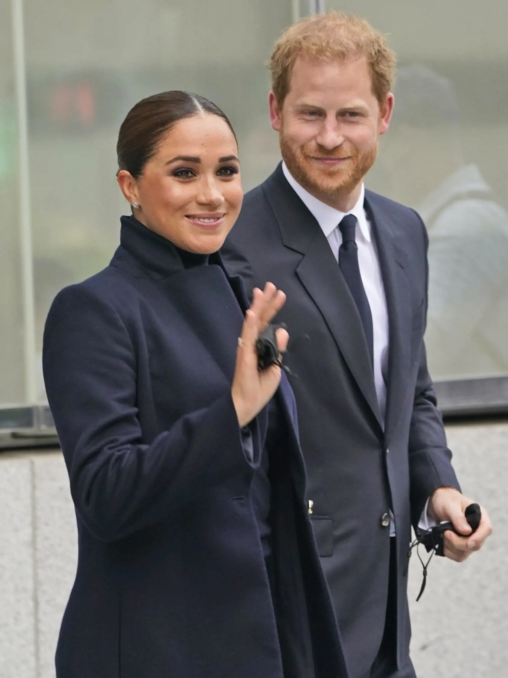 Britský princ Harry a jeho manželka Meghan Markleová na mieste Národného pamätníka a múzea 11. septembra 2001, 23. septembra 2021 v New Yorku.