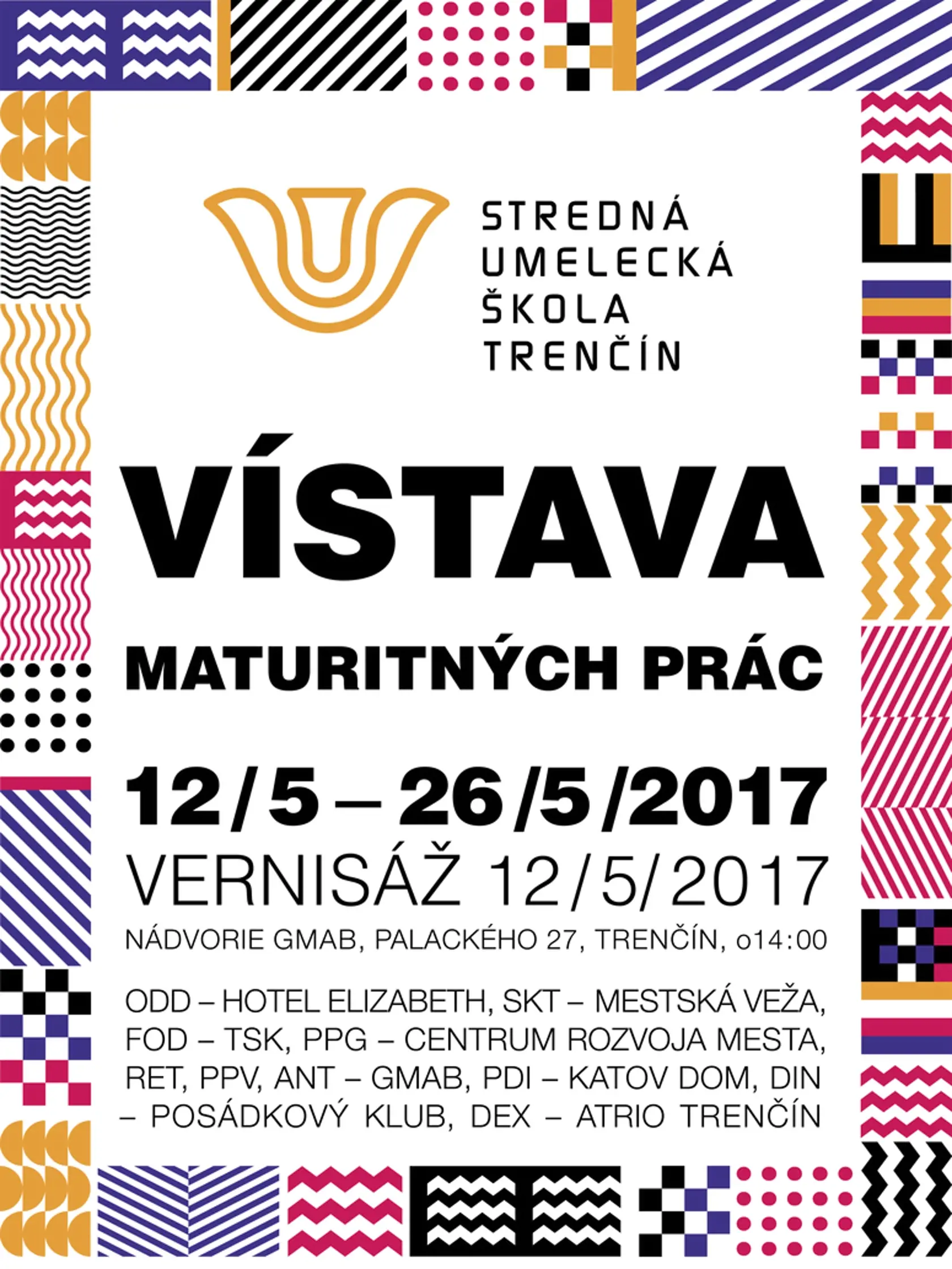 Plagát na „vístavu“ maturitných prác.