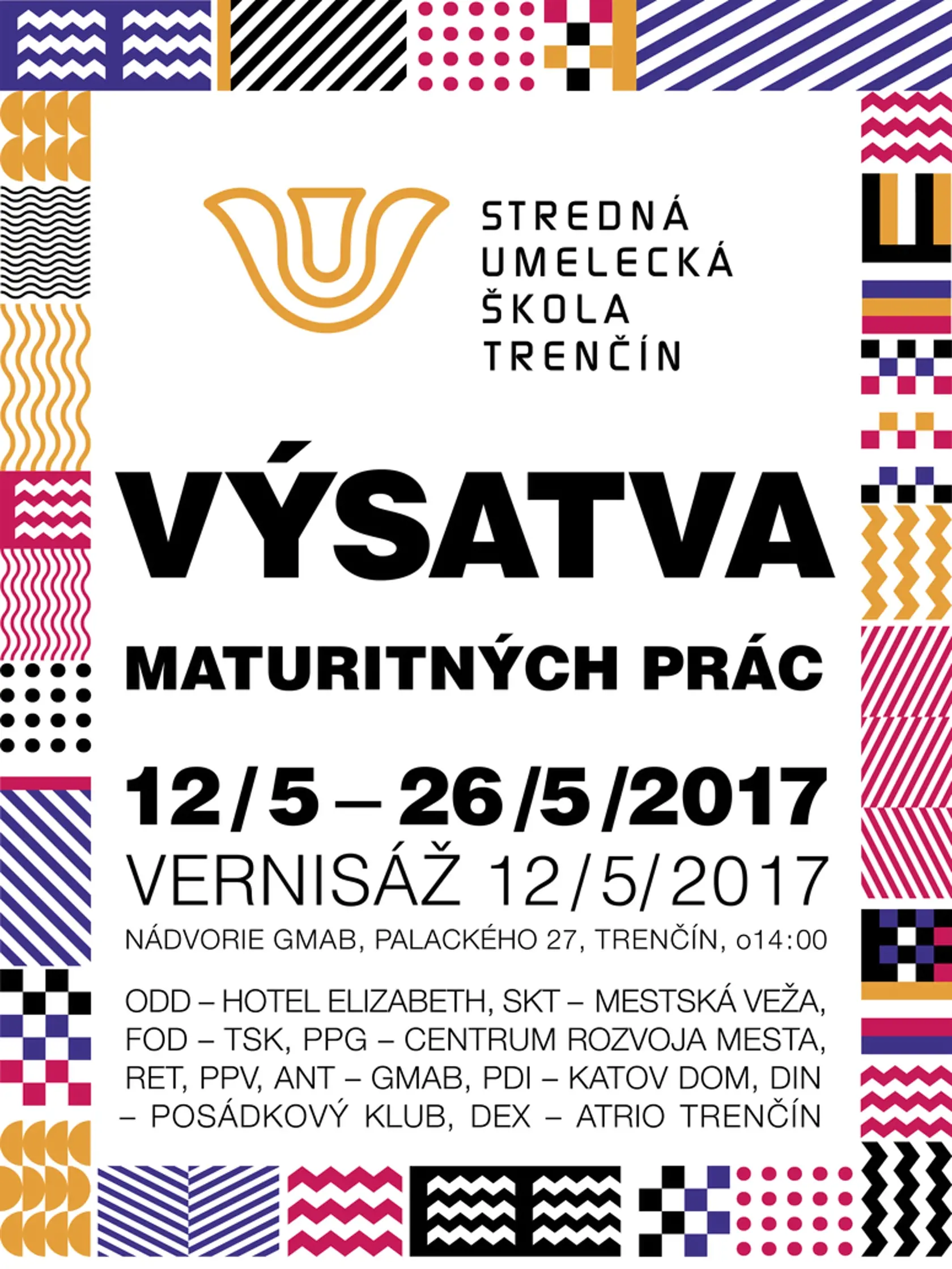 Plagát na „výsatvu“ maturitných prác.
