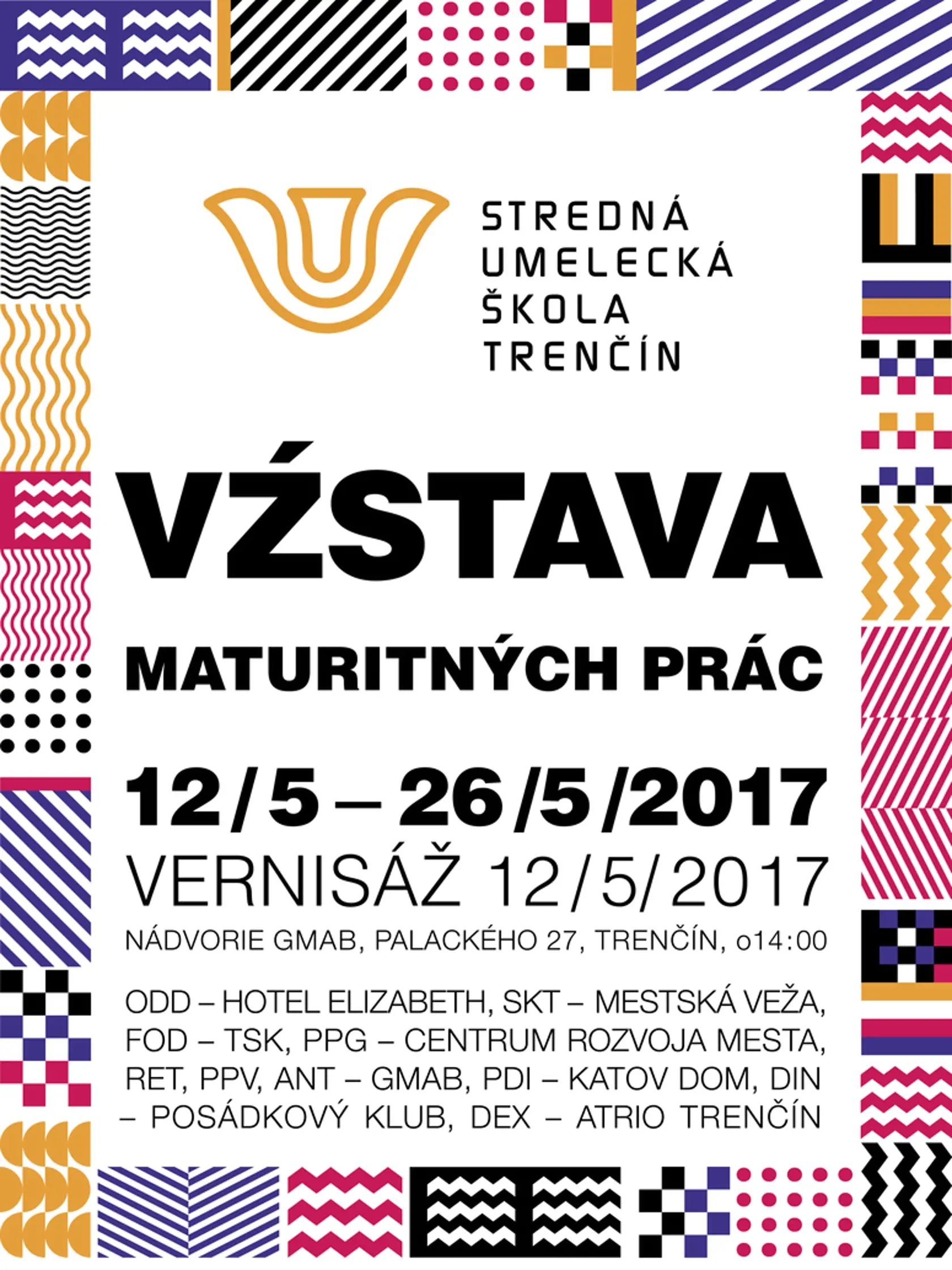 Plagát na „vźstavu“ maturitných prác.