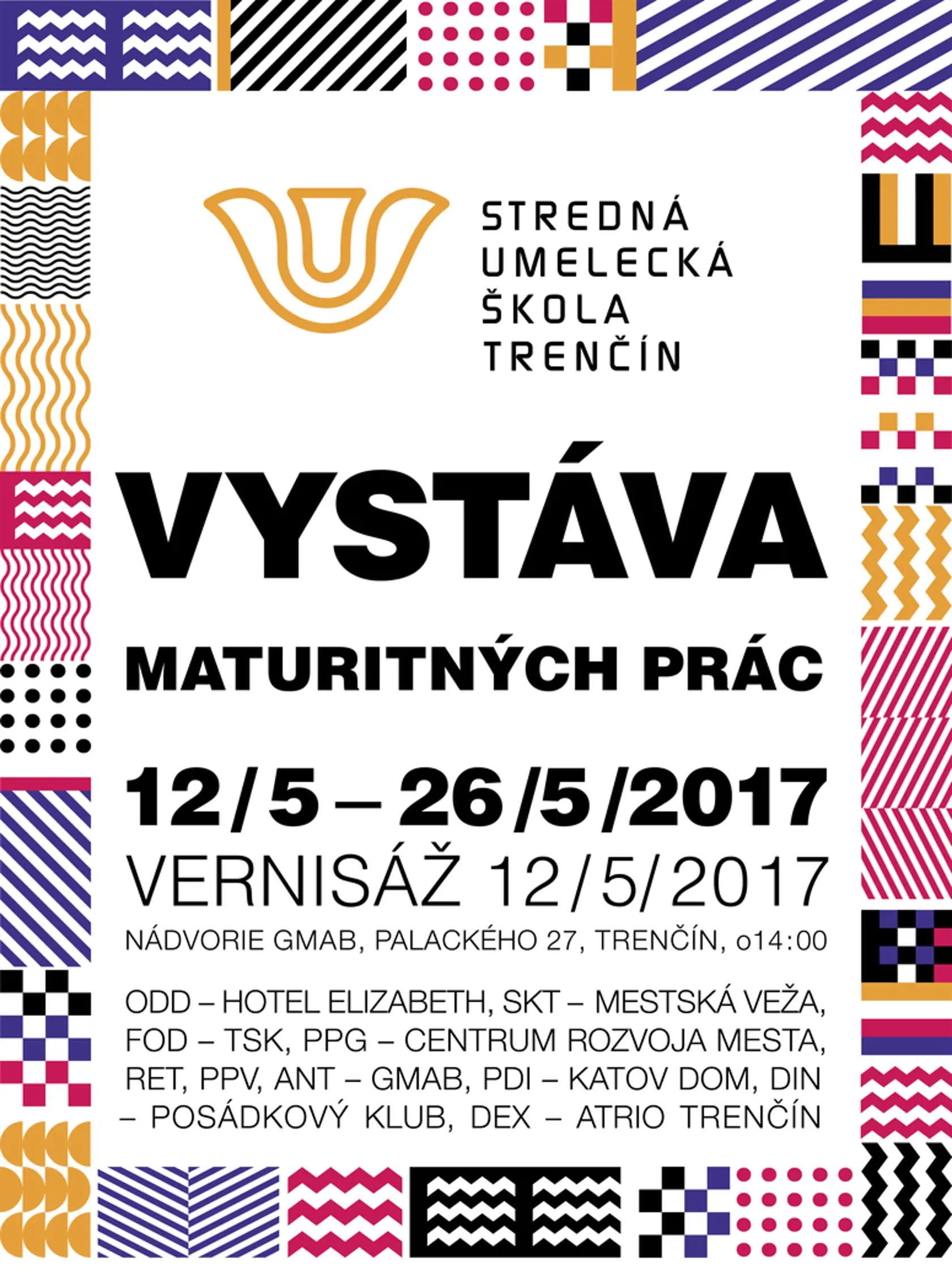 Plagát na „vystávu“ maturitných prác.