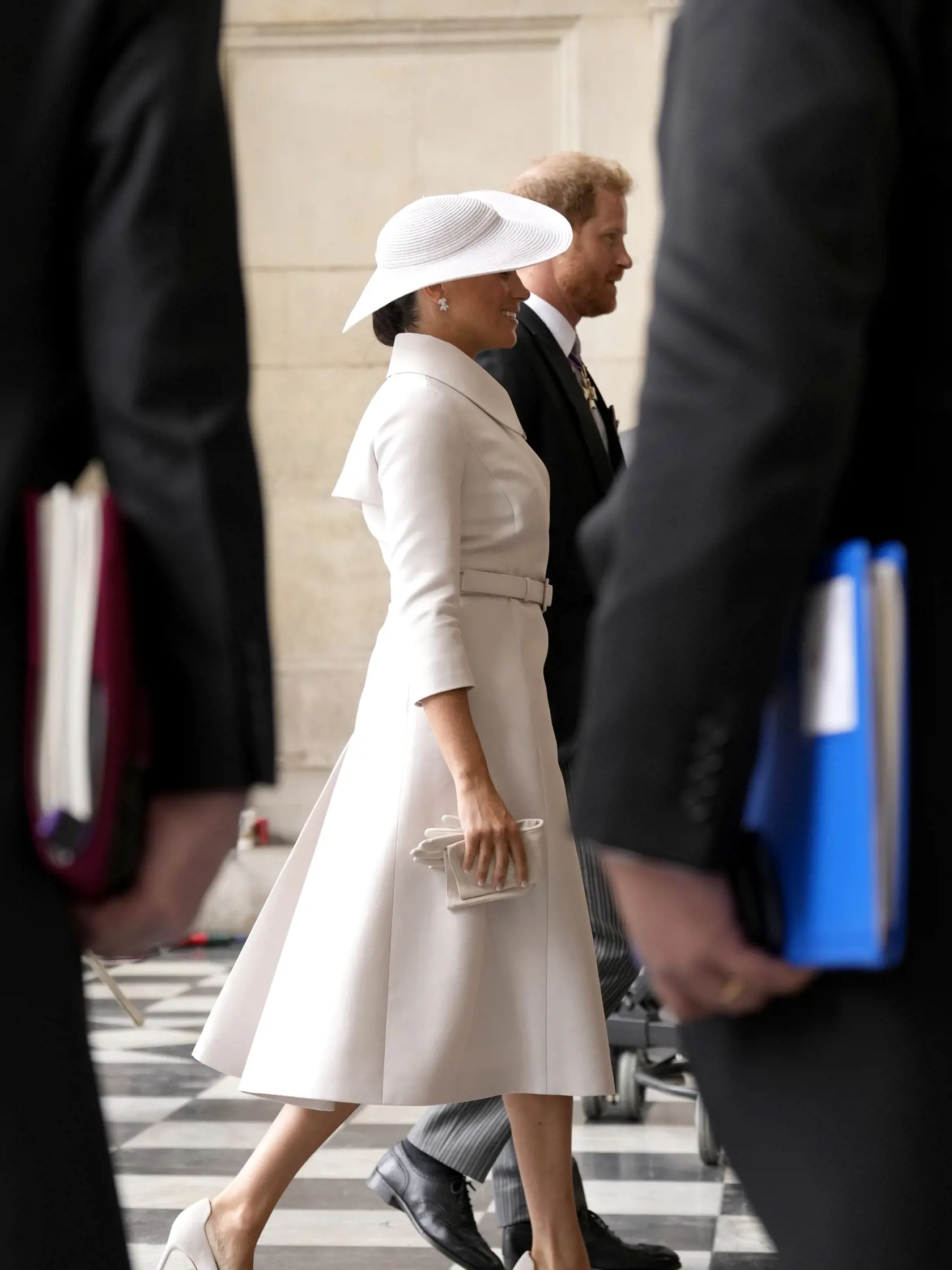 Vojvodkyňa Meghan Markle na oslavách platinového jubilea kráľovnej Alžbety počas bohoslužby v kostole sv. Pavla.
