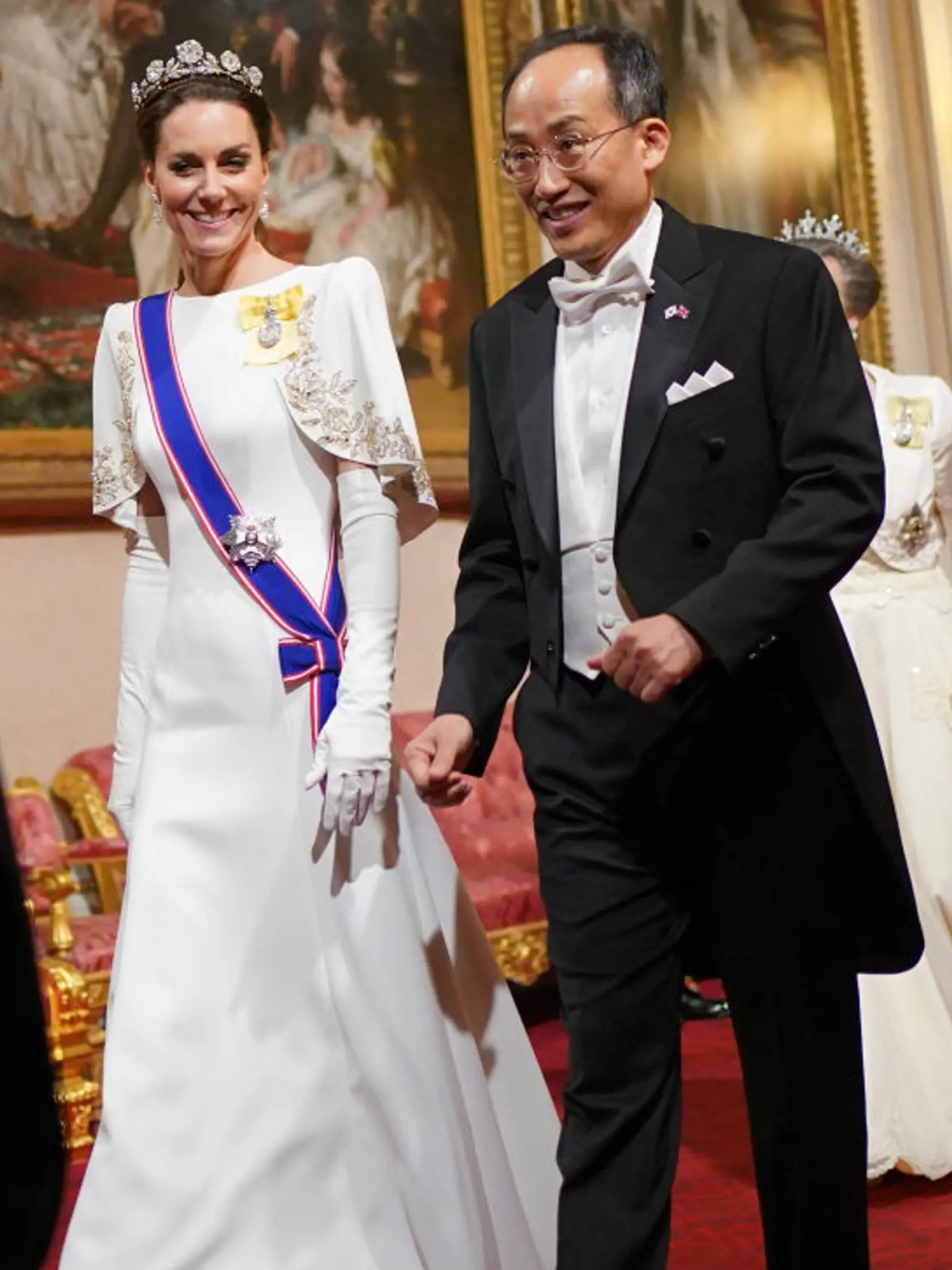 Kate počas banketu žiarila.