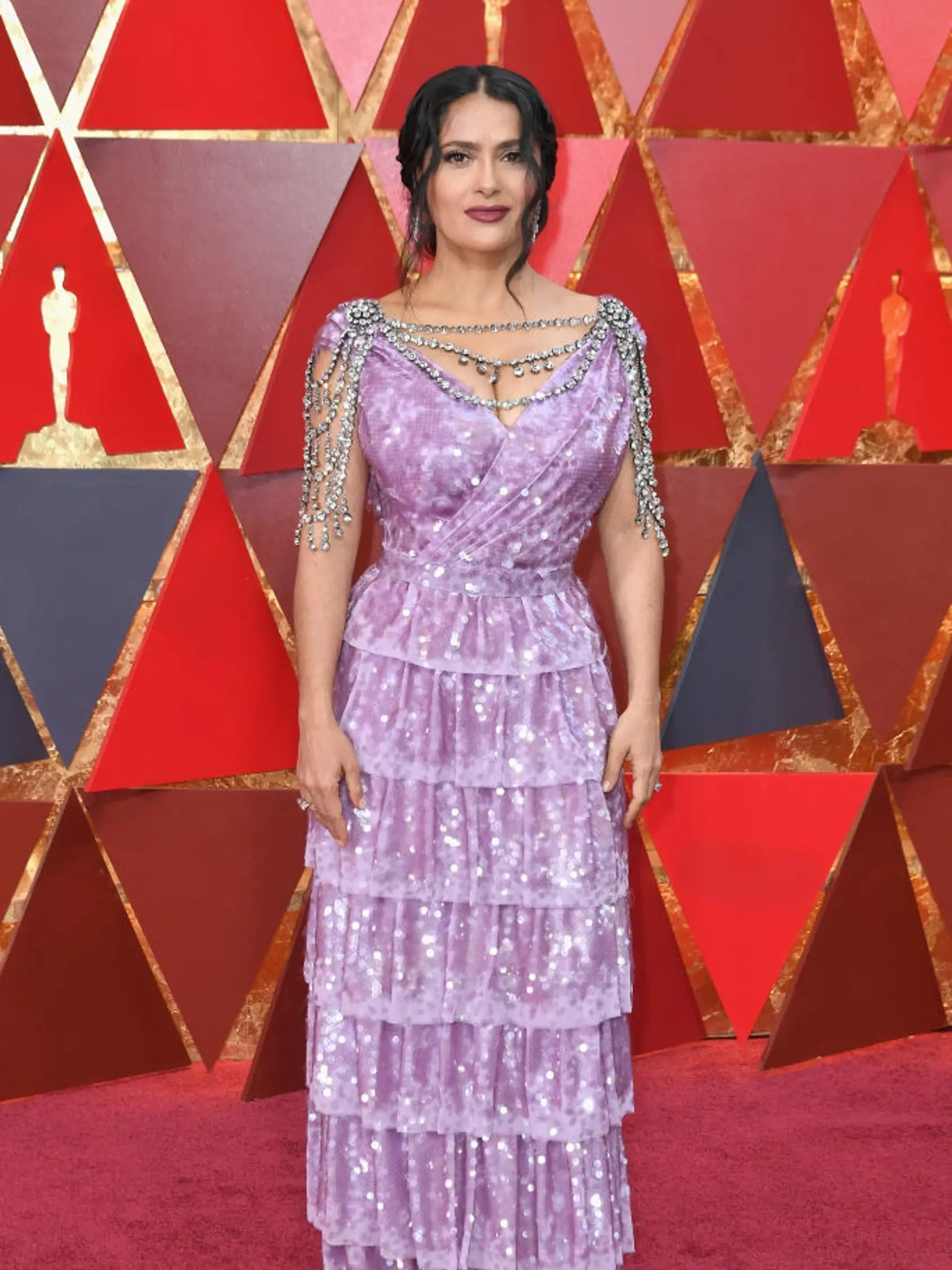 HOLLYWOOD, CA - MARCH 04:  Salma Hayek Pinault attends the 90th Annual Academy Awards at Hollywood & Highland Center on March 4, 2018 in Hollywood, California.  (Photo by Neilson Barnard/Getty Images)