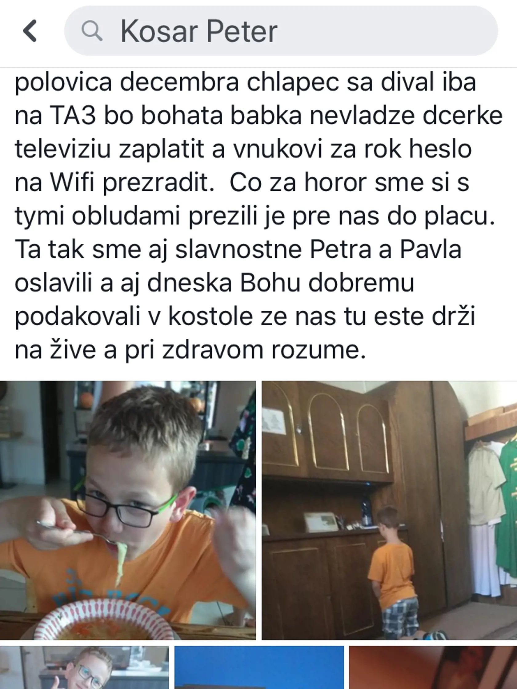 Peter na svojom profile zdokumentoval, ako si so synom rozumejú a ako sa o neho stará.