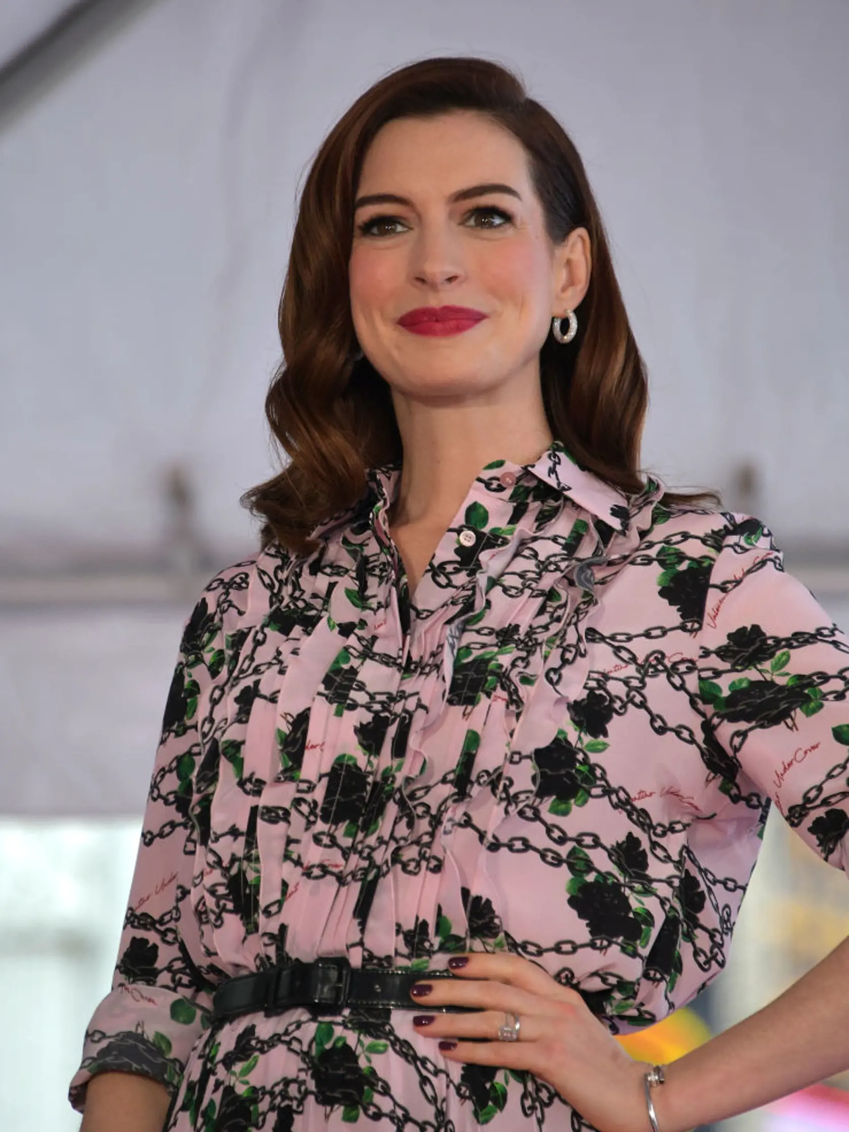 HOLLYWOOD, CALIFORNIA - MAY 09: Anne Hathaway poses for portrait while being honored with Star On The Hollywood Walk Of Fame on May 09, 2019 in Hollywood, California. (Photo by Rodin Eckenroth/Getty Images)