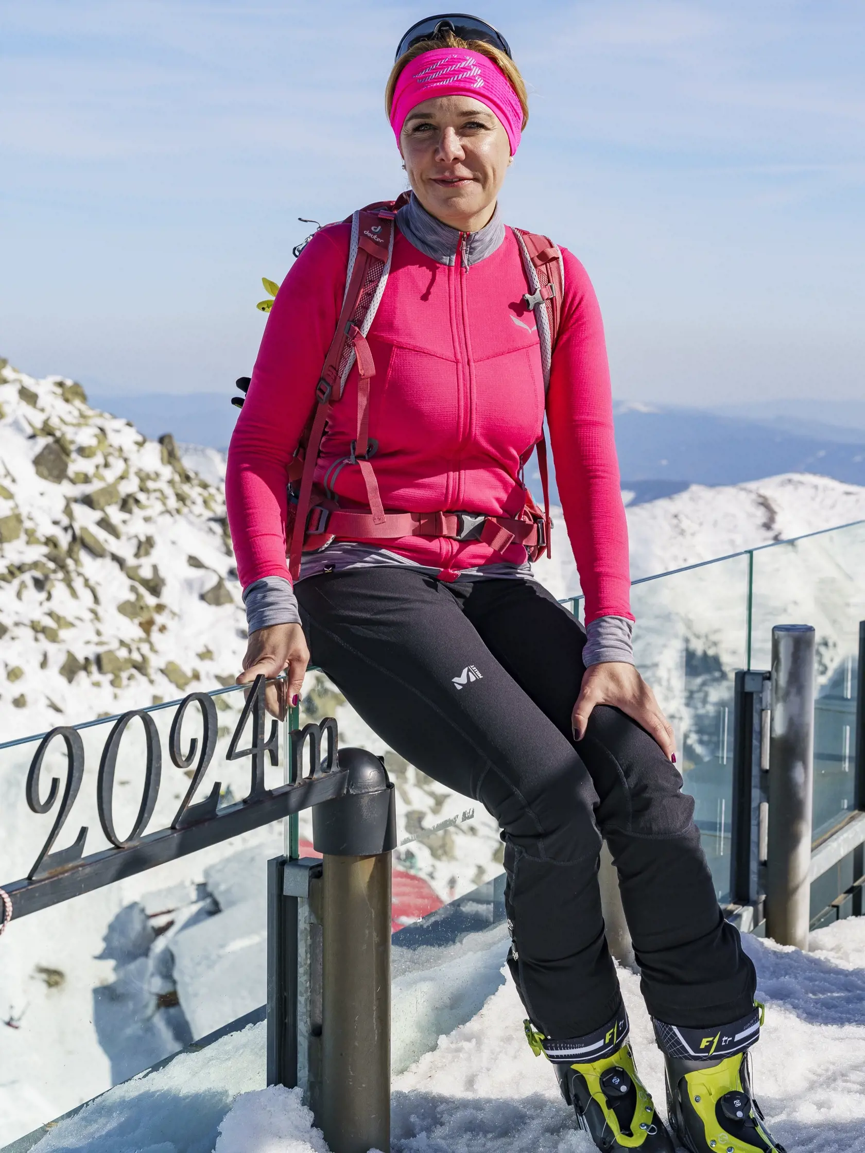Na snímke Ministerka vnútra Denisa Saková počas skialpového výstupu na Chopok.