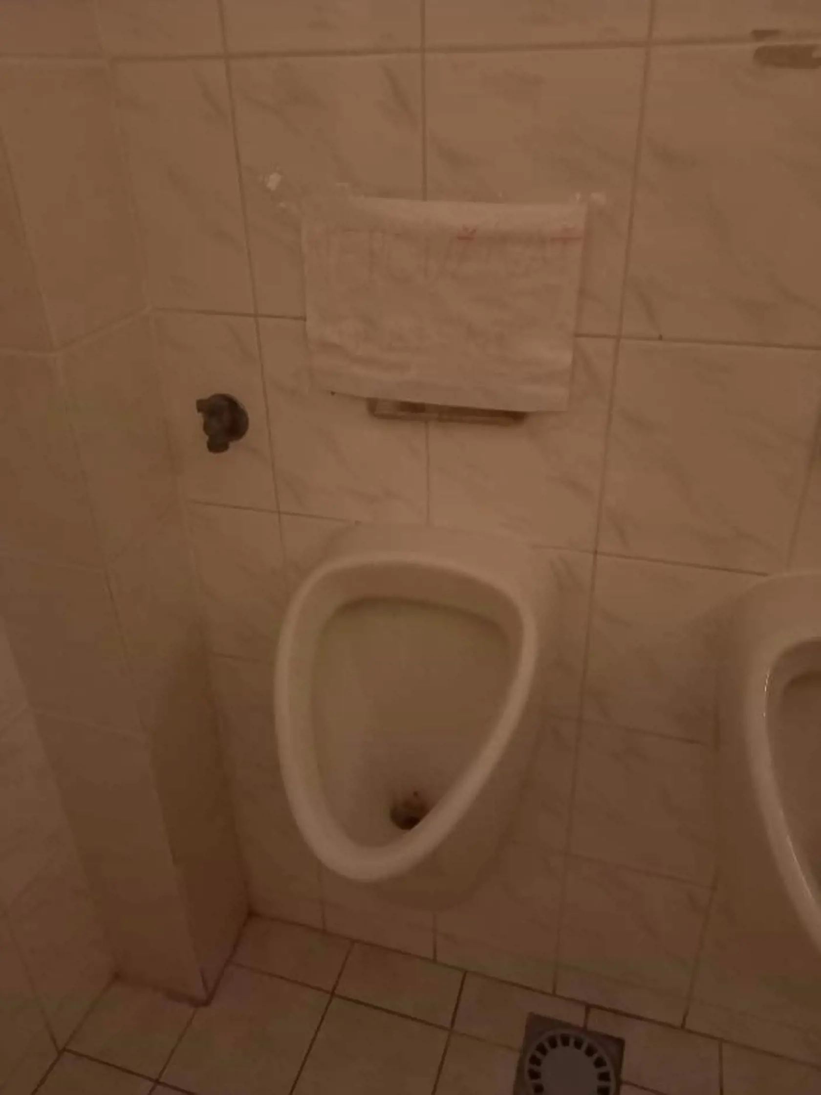 Nefunkčné pisoáre.